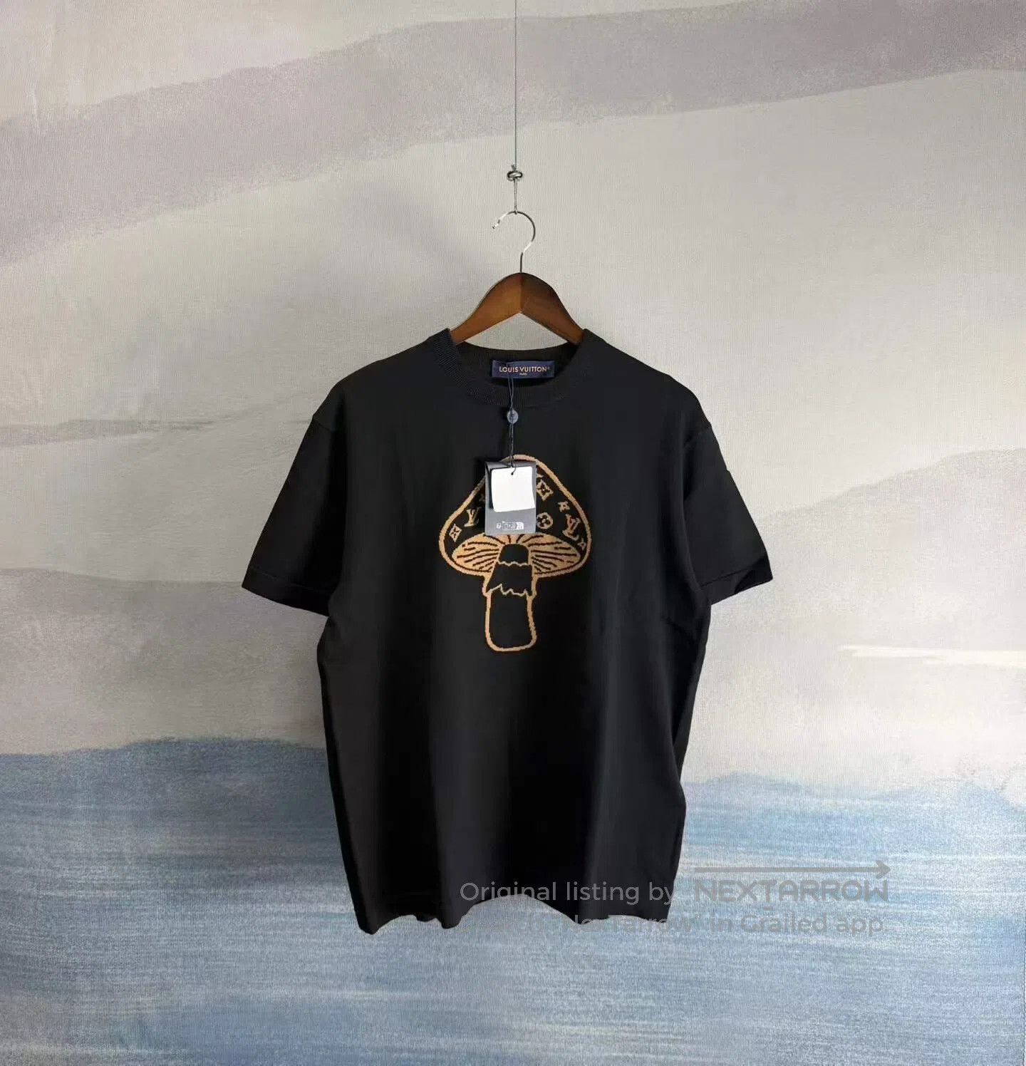 Louis Vuitton Louis Vuitton Black Mushroom Jacquard Knit Short Sleeve S| Size US S / EU 44-46 / 1 - 1 Thumbnail