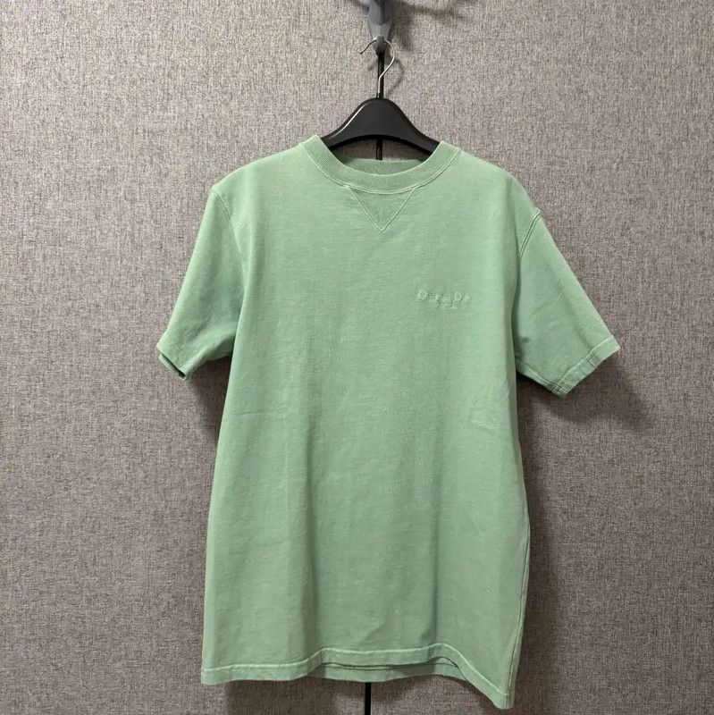 Dior Dior Green Embroidered Logo Short Sleeve T-shirt 0089 Size US S / EU 44-46 / 1 - 1 Thumbnail