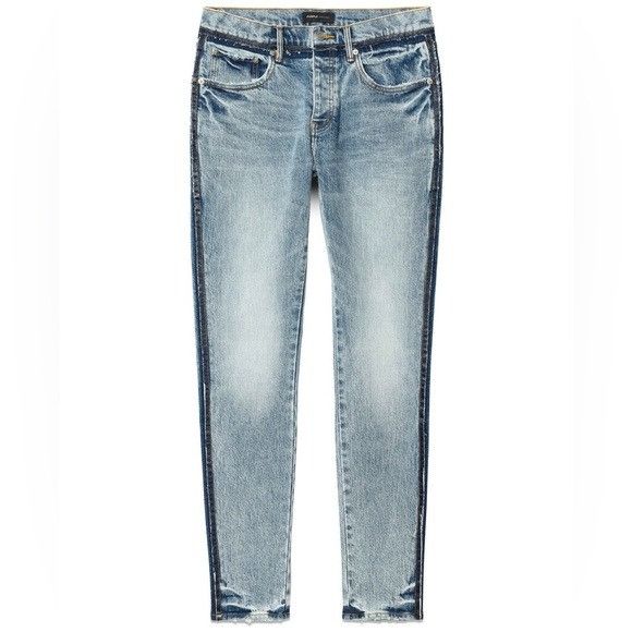 Purple Brand PURPLE BRAND P001 MID INDIGO SPOW424 SKINNY SHADOW SEAM SIZE Size US 36 / EU 52 - 1 Thumbnail