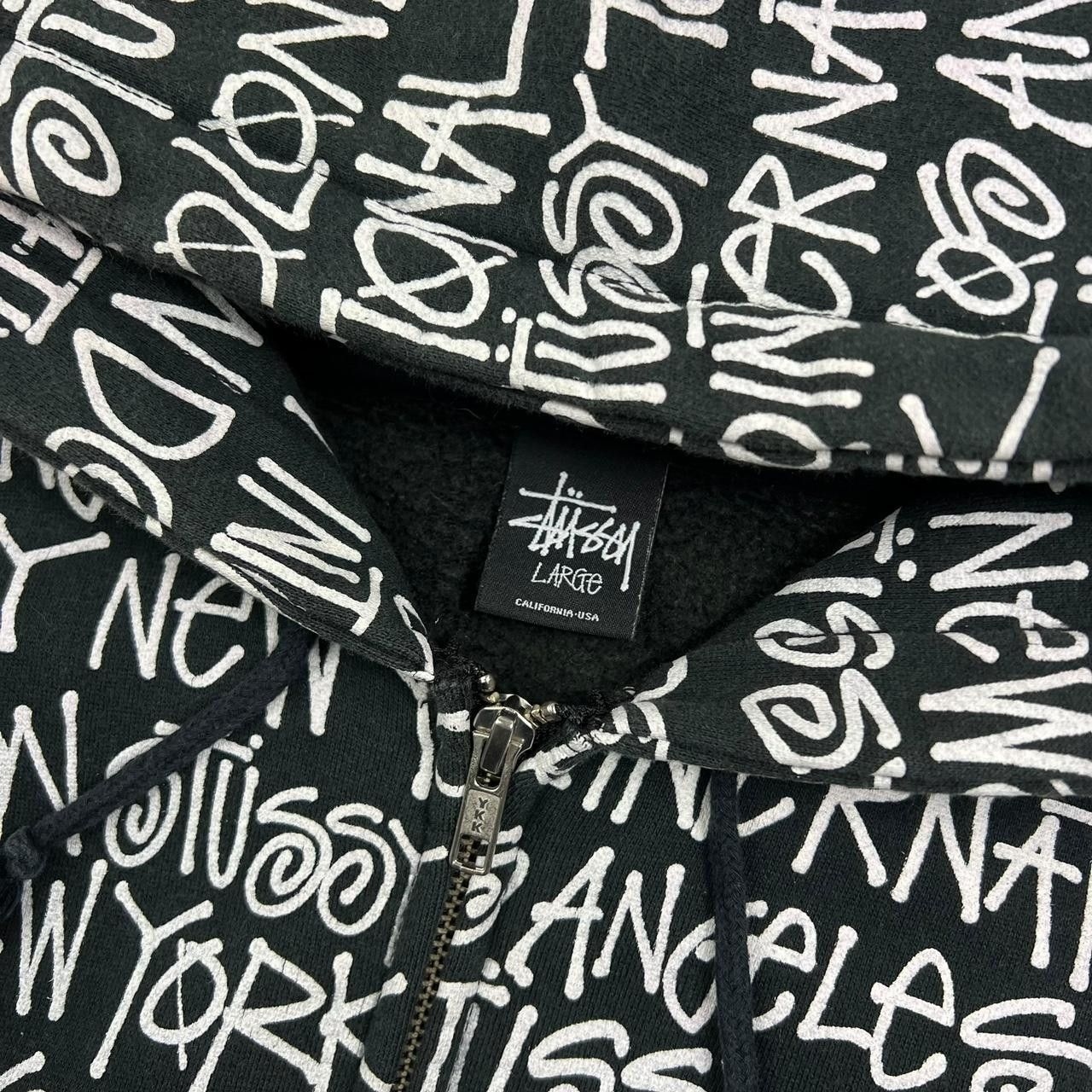 Stussy Vintage Stussy World Tour City Text Zip Up Hoodie - Large Size US L / EU 52-54 / 3 - 4 Thumbnail
