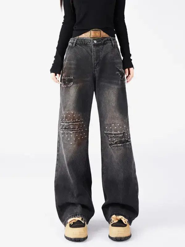 Japanese Brand Retro straight leg loose wide leg jeans Size US 32 / EU 48 - 1 Thumbnail