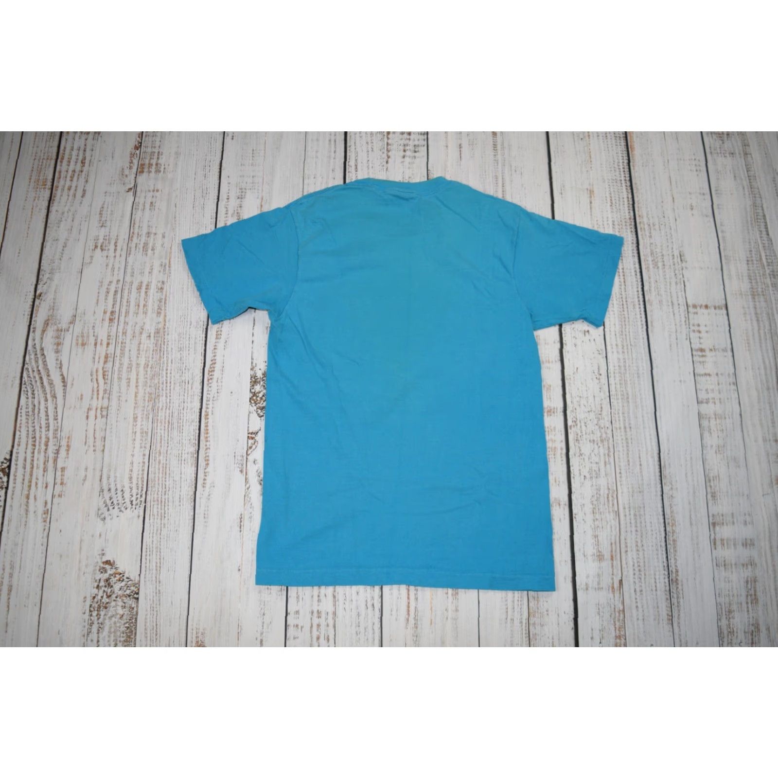 Anvil VINTAGE Anvil T-Shirt TEAL 1990s 1991 Short Sleeve Crew Neck 90s Graphic Logo Men M USA Size US 31 - 7 Thumbnail