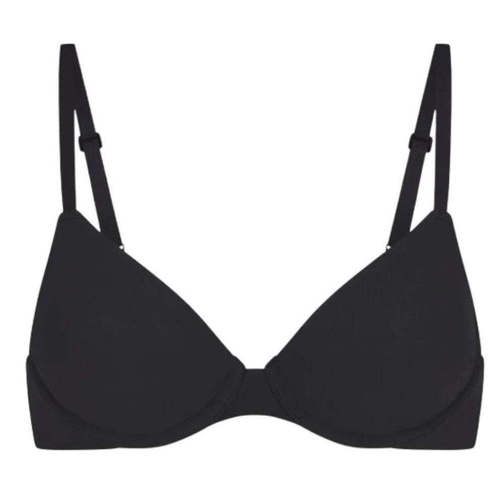 Designer SKB1684 Skims NWT Fits Everybody T-shirt Bra Onyx 34D Size ONE SIZE - 1 Thumbnail
