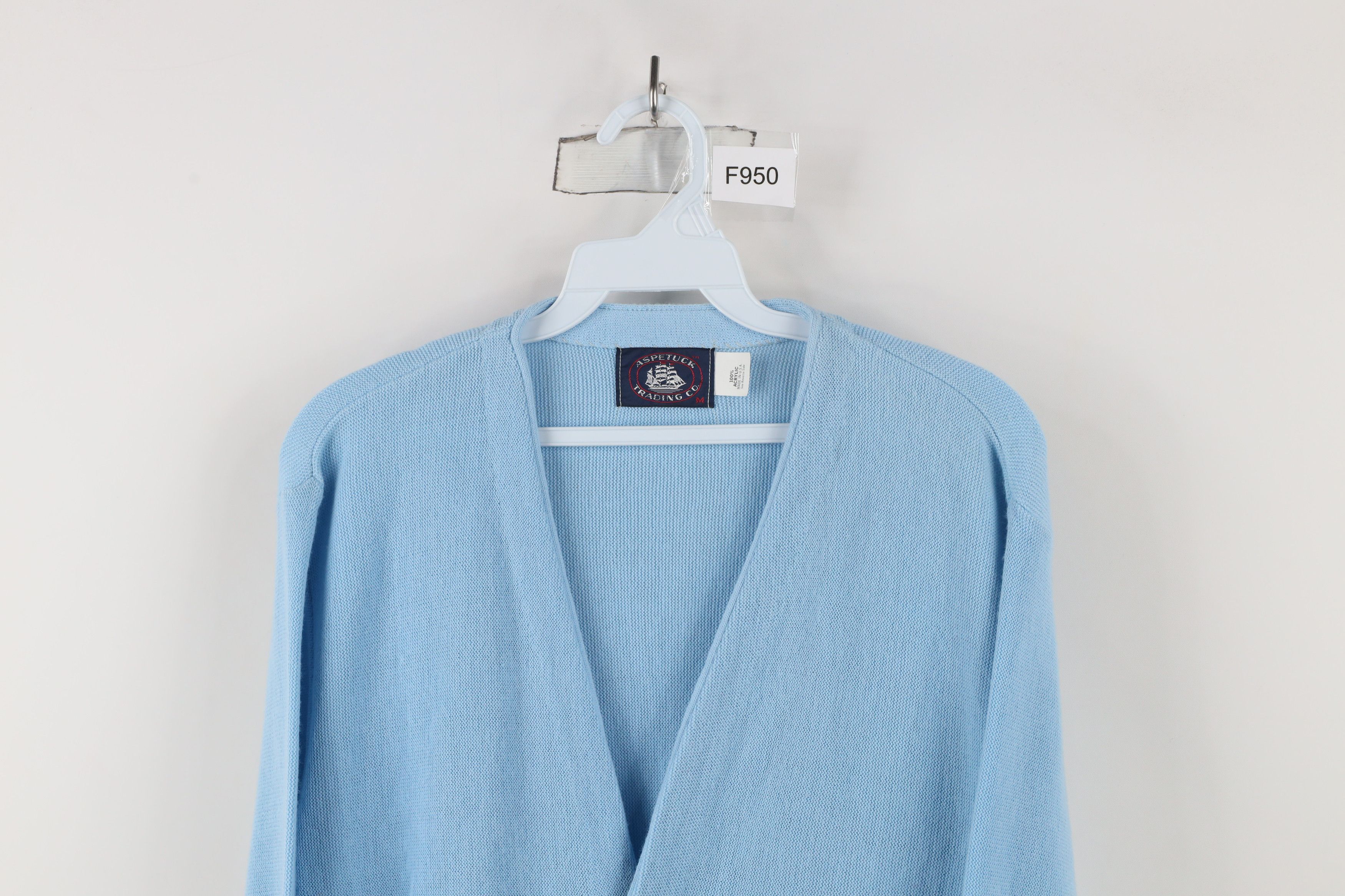Vintage Vintage 70s Streetwear Cardigan Sweater Carolina Blue USA Size US M / EU 48-50 / 2 - 2 Thumbnail