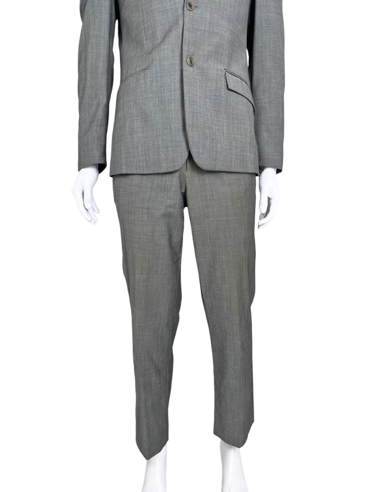Thierry Mugler 1990's Grey Wool Suit Size 50R - 9 Thumbnail