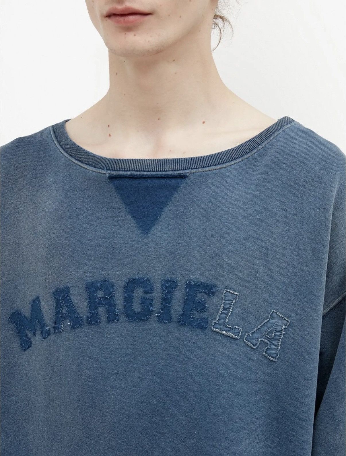 Maison Margiela $1.2k worn-look organic-cotton sweatshirt, M,oversized),IT Size US M / EU 48-50 / 2 - 4 Thumbnail