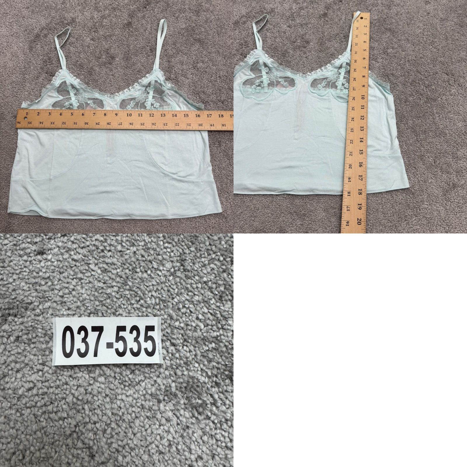 Vintage Savage Fenty By Rihanna Sleepwear A Peek Behind Lace Camisole Medium Blue NWT Size ONE SIZE - 9 Thumbnail