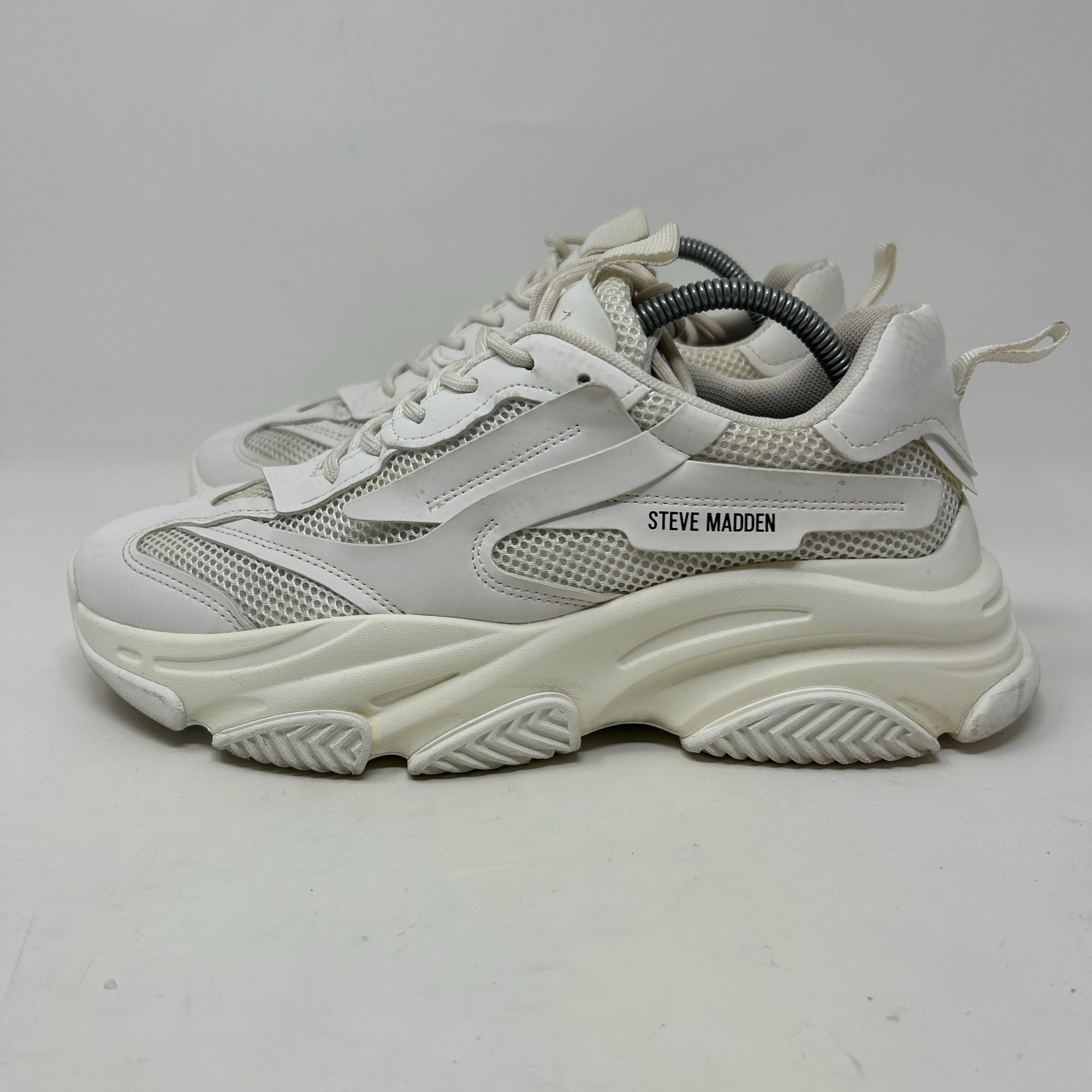 Steve Madden Steve Madden Possession White Womens 11M Chunky Retro Casual Size US 11 / IT 41 - 1 Thumbnail