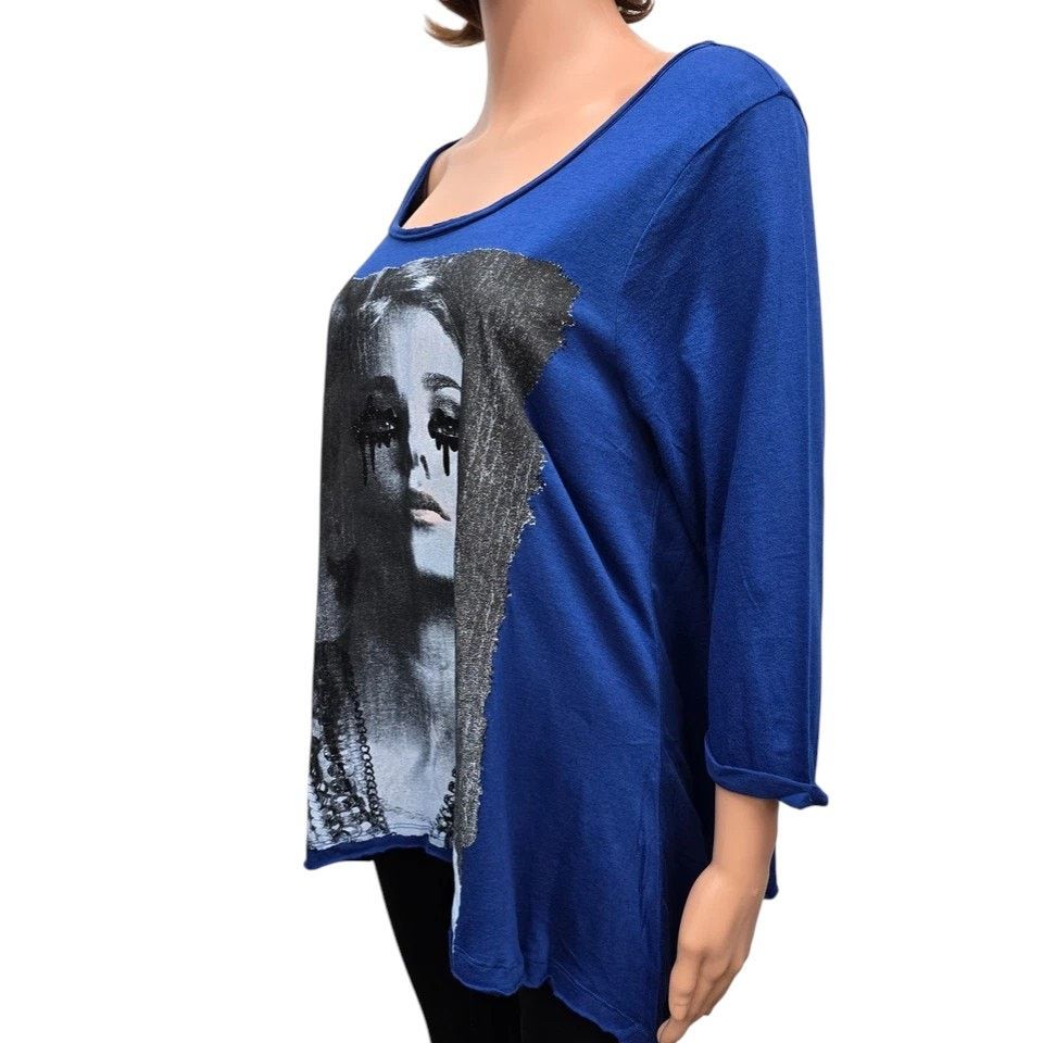 Other NWT Loop 18 Blue Graphic Tee 3/4 sleeve - Size 9/11 M Goth Size M / US 6-8 / IT 42-44 - 6 Thumbnail