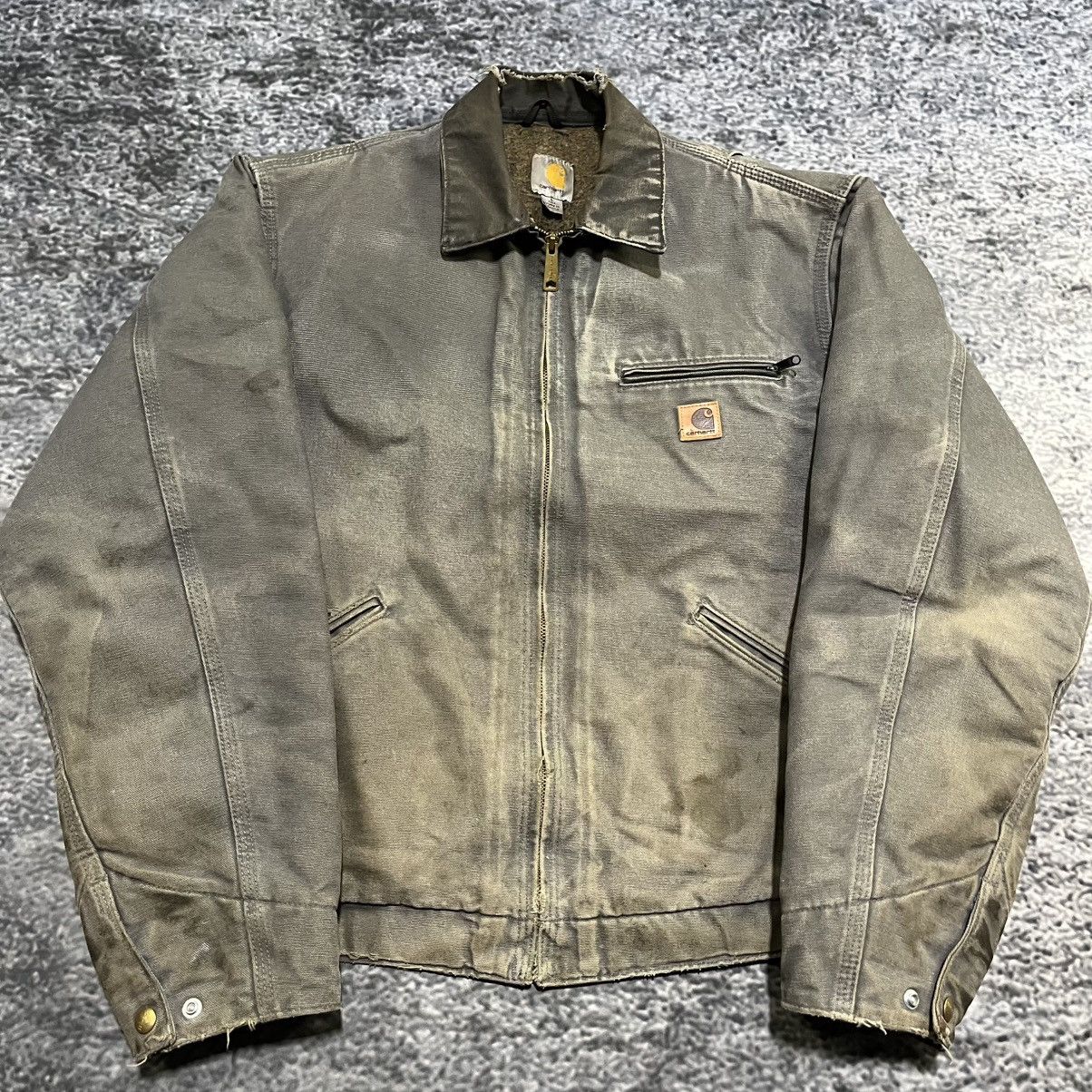 Carhartt VINTAGE CARHARTT BLANKET LINED DISTRESSED DETROIT JACKET Size US L / EU 52-54 / 3 - 3 Thumbnail