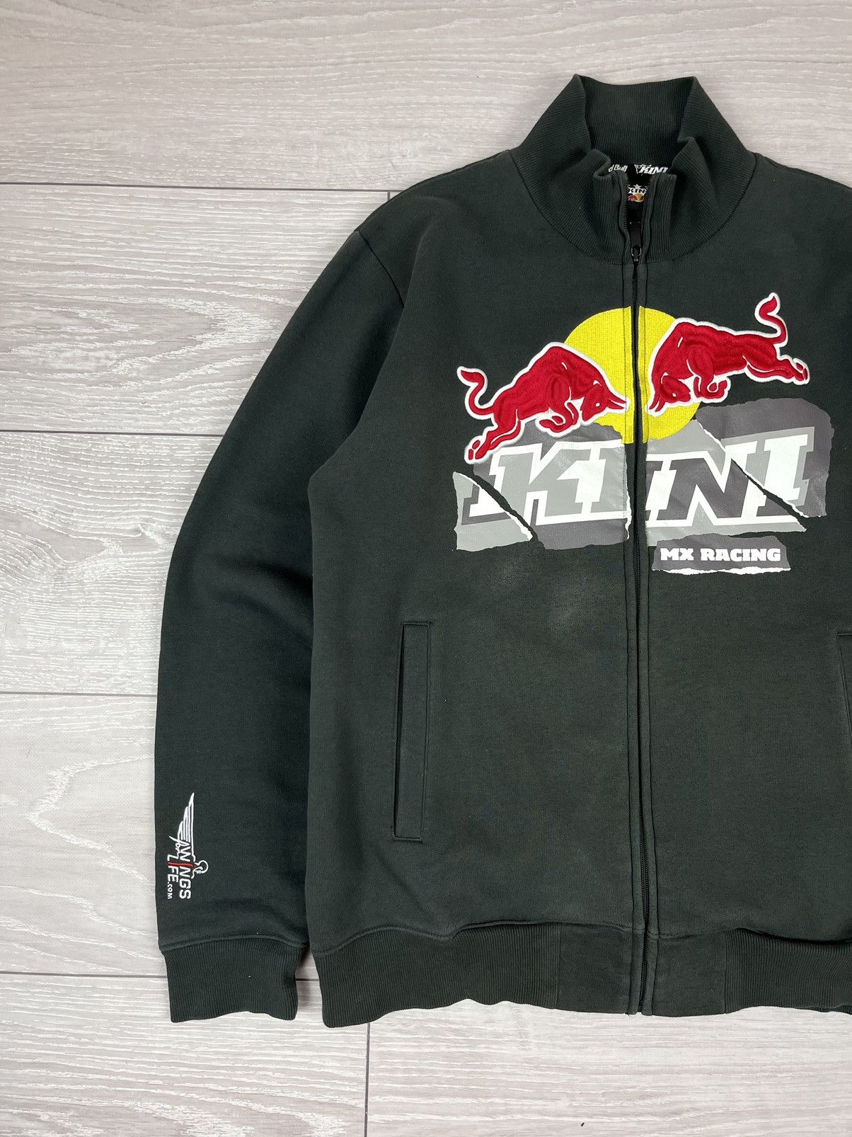 Red Bull Red Bull Kini MX Racing Vintage Full Zip Track Jacket Size US L / EU 52-54 / 3 - 3 Thumbnail