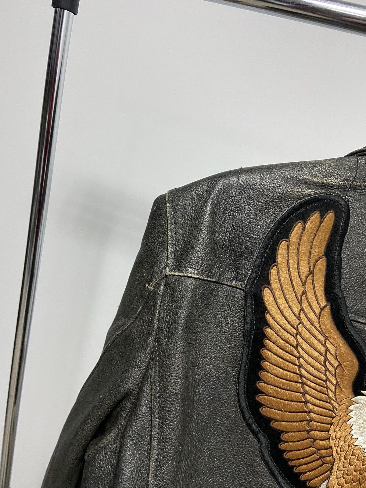 Harley Davidson × Vintage Harley Davidson leather jacket big logo eagle 🦅 moto vintage Size US M / EU 48-50 / 2 - 11 Thumbnail