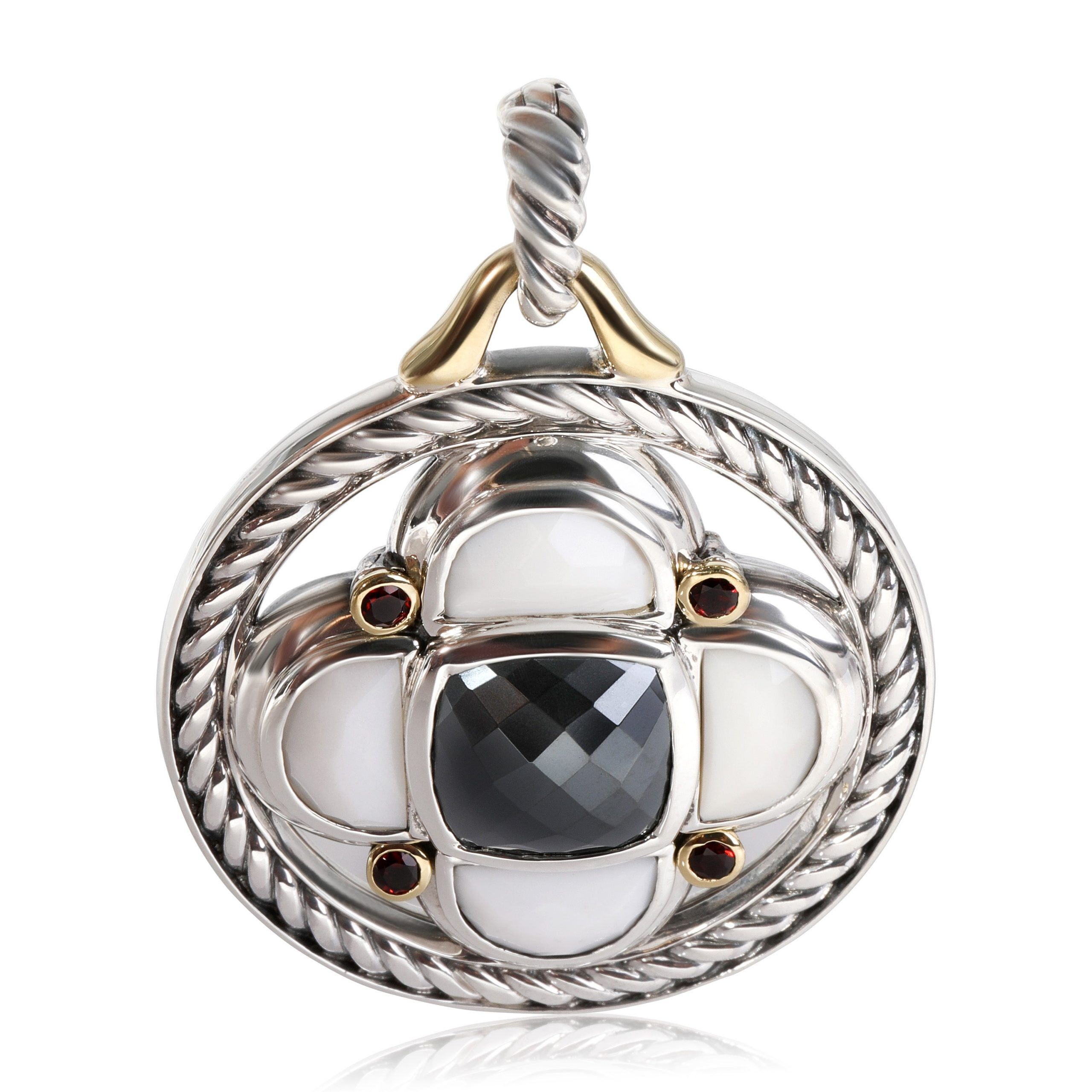David Yurman Renaissance Pendant in 18K Yellow Gold/Sterling Silver