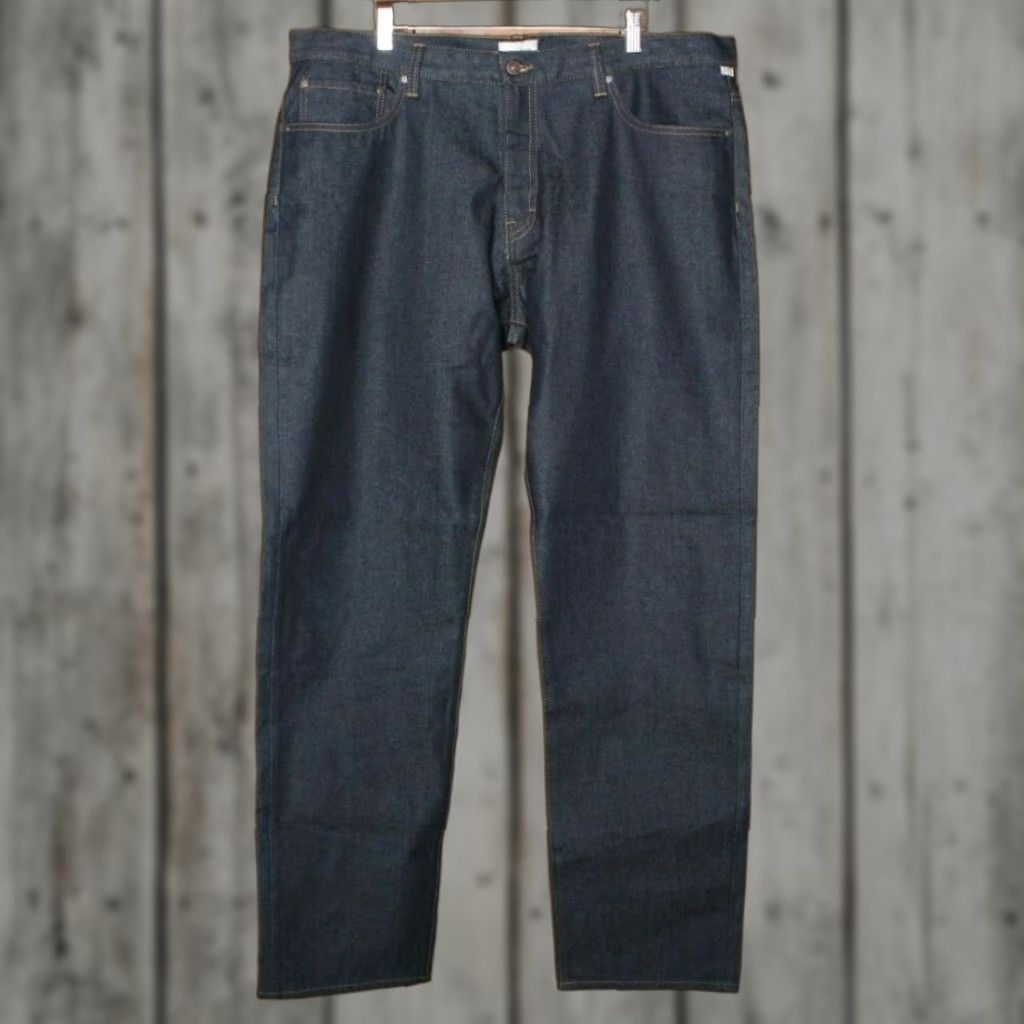 Denime LINE OF TRADE Bespoke Post Straight Leg Denim Jeans Mens 42x34 Blue Cotton Cotton Blend Zip Dark Wash 34 Inseam Jeans Size US 42 / EU 58 - 1 Thumbnail