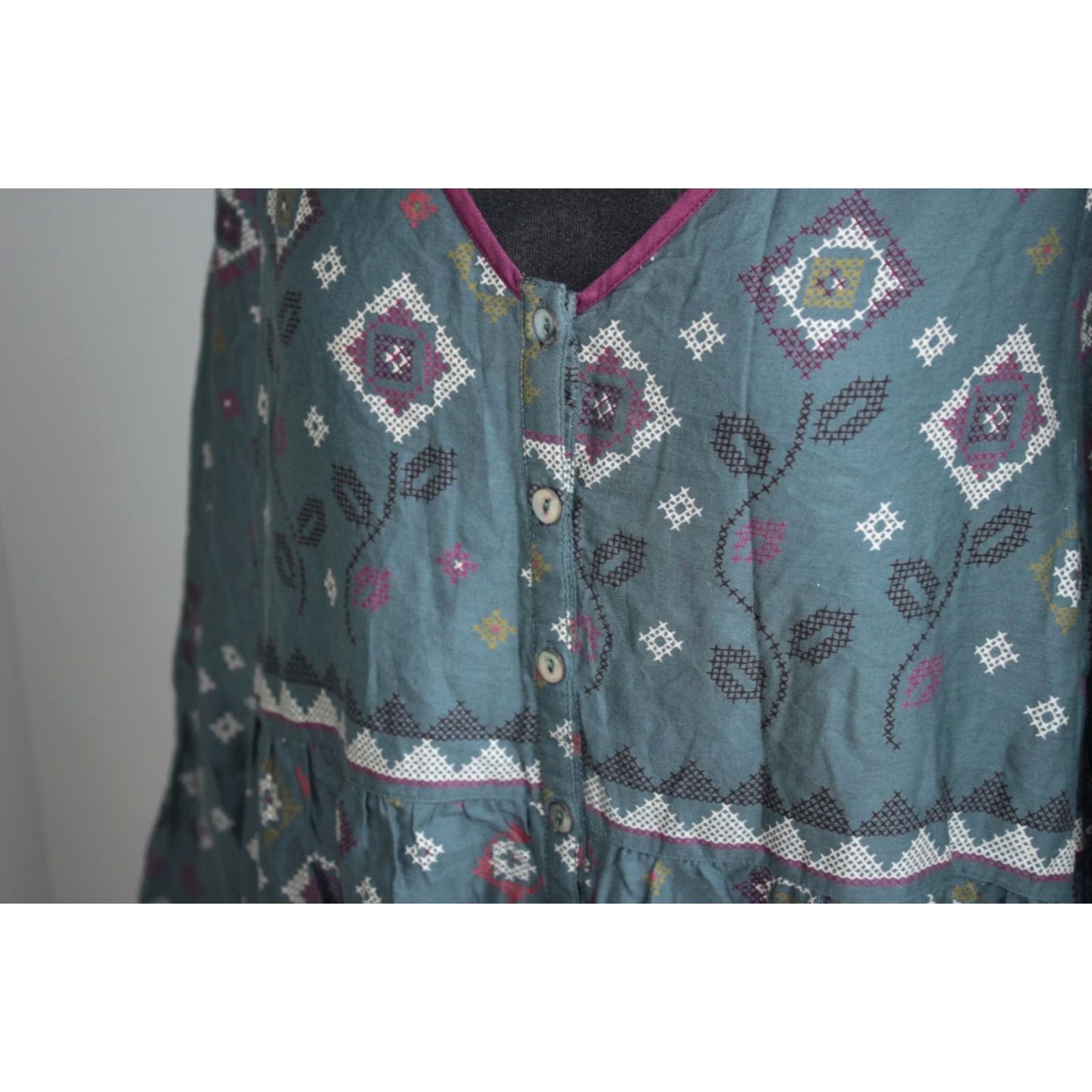 Vintage Gudrun Sjoden Blouse Tunic Shirt XL Women Multicoloured Long Sleeve Size XL / US 12-14 / IT 48-50 - 2 Thumbnail