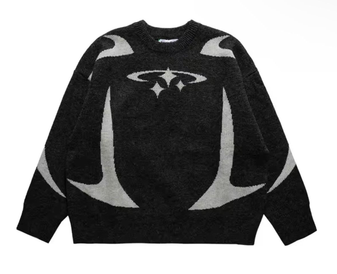 Japanese Brand Y2K Vintage Aesthetics Star Pattern Graphic Sweater Size US M / EU 48-50 / 2 - 1 Thumbnail