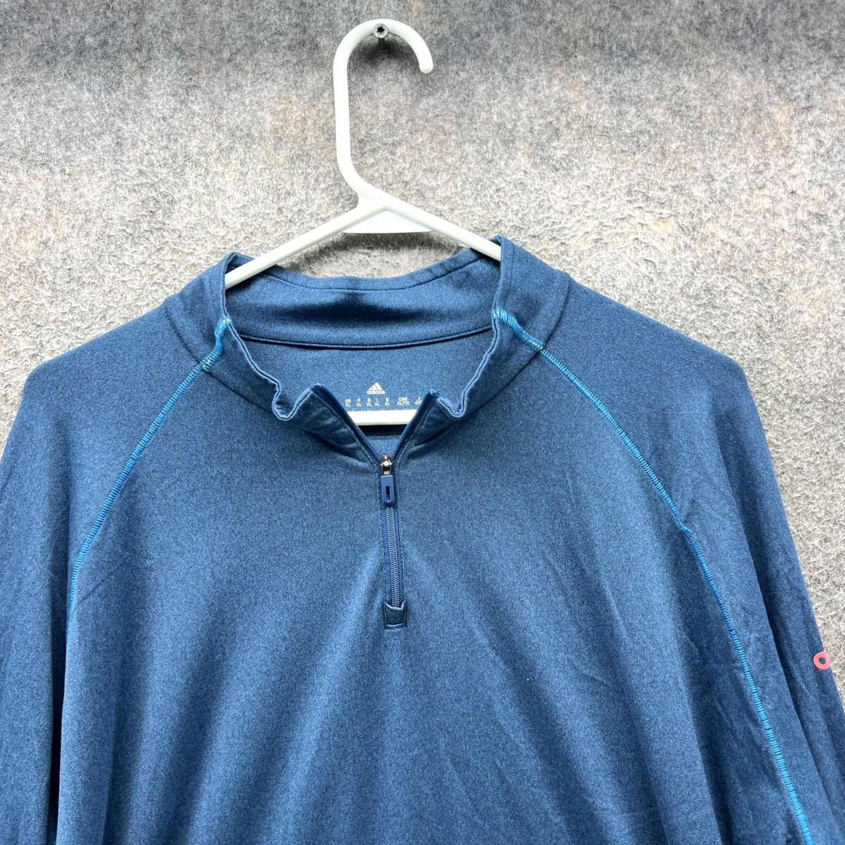 Adidas Adidas Shirt Mens XL Blue Climalite Quarter Zip Long Sleeve Athletic Pullover Size US XL / EU 56 / 4 - 4 Thumbnail
