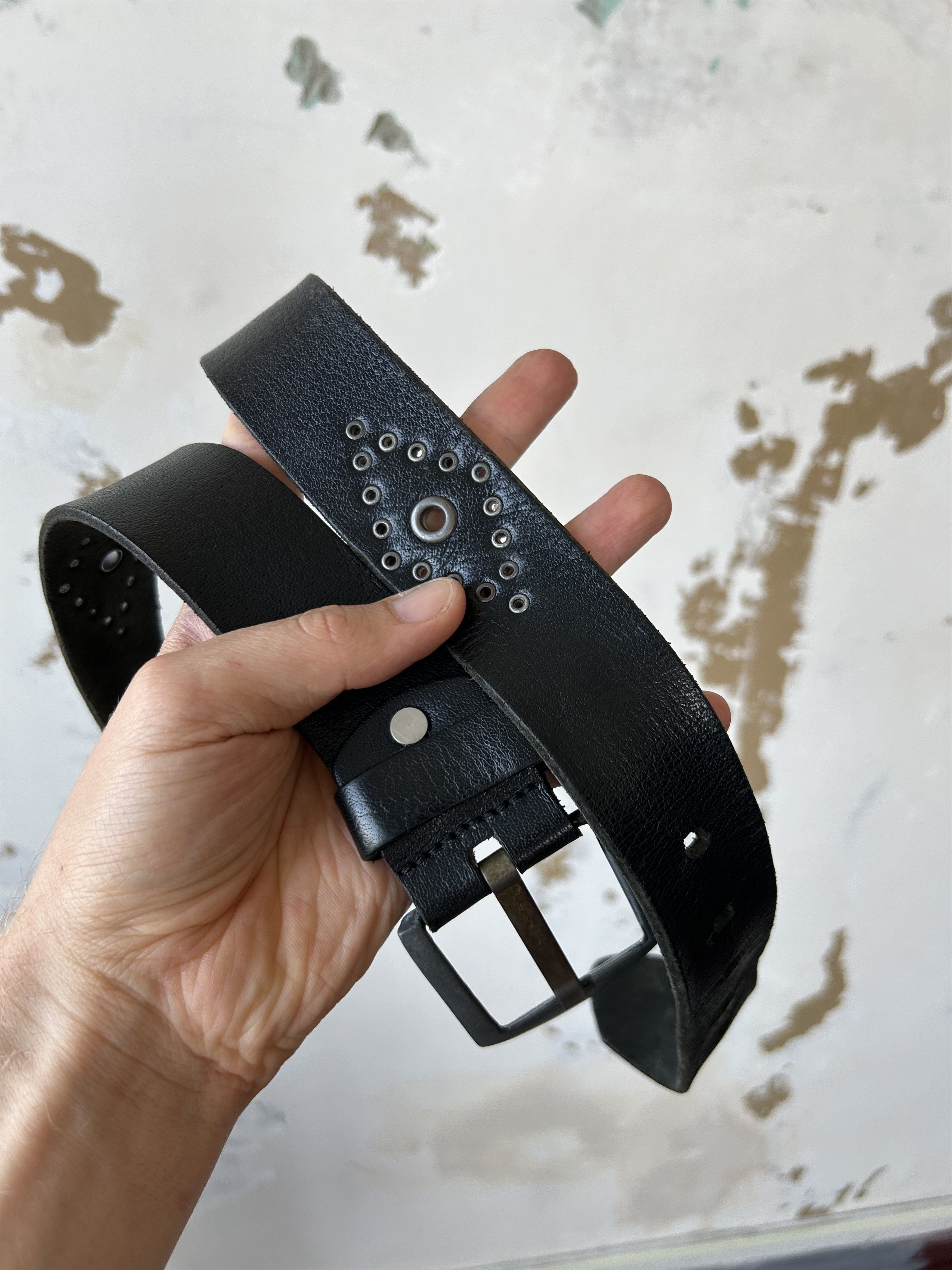 Japanese Brand × Vintage Y2K Vintage Leather Belt Avant Garde distressed Size ONE SIZE - 1 Thumbnail