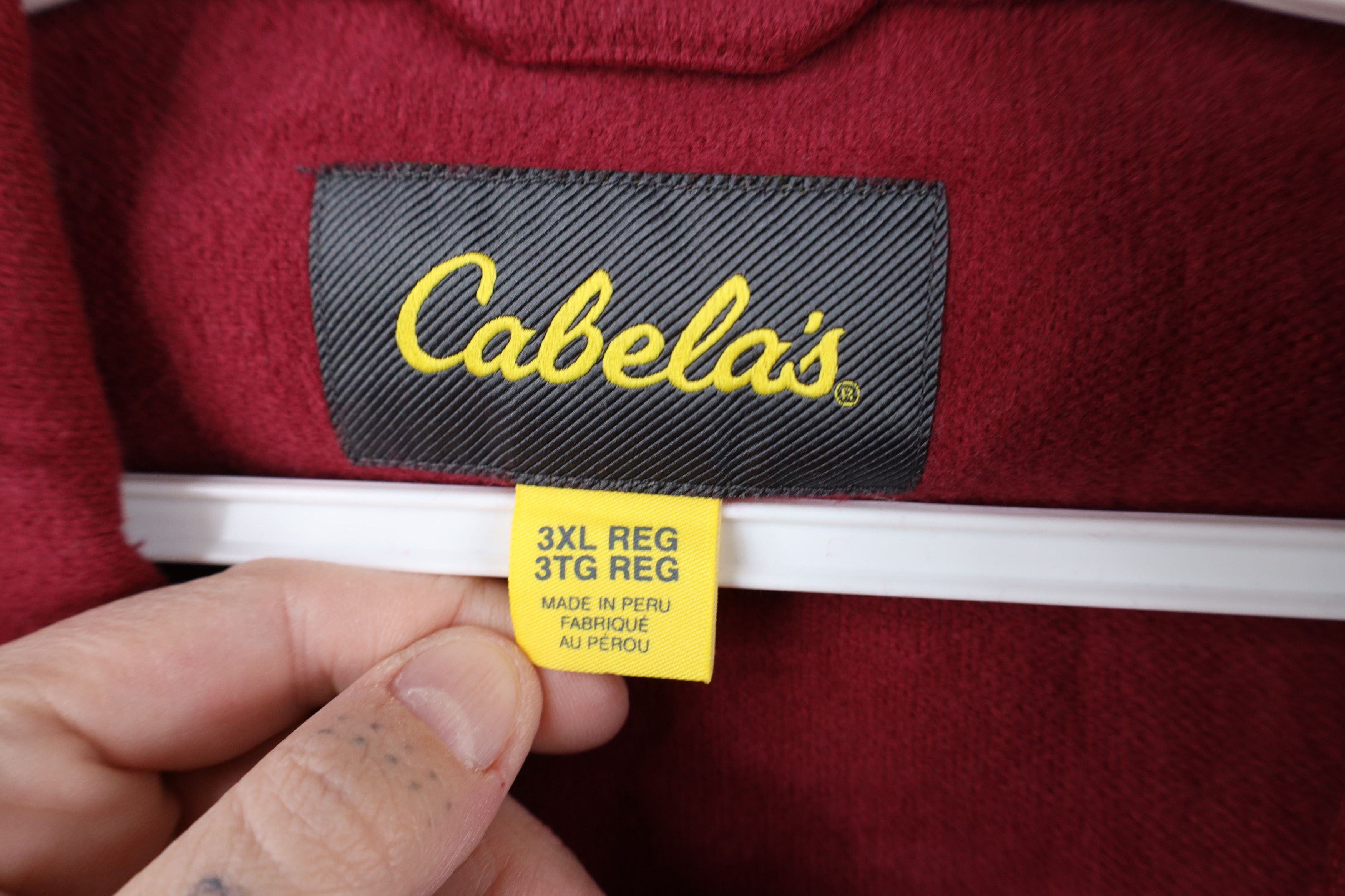 Cabelas × Vintage Vintage Cabelas Heavyweight Chamois Cloth Button Shirt Red Size US XXL / EU 58 / 5 - 8 Thumbnail