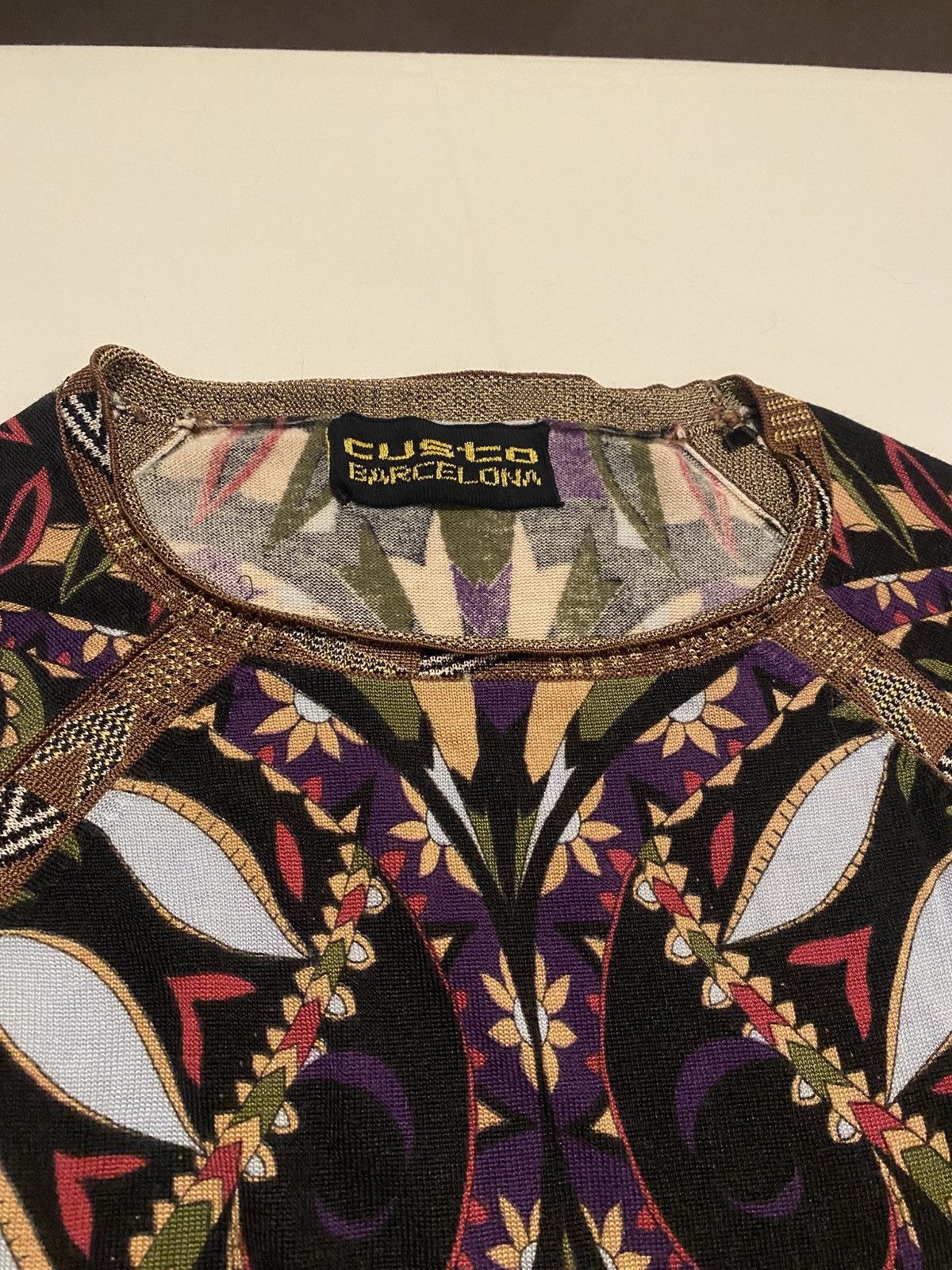 Custo Barcelona × Designer × Japanese Brand Sweaters art Custo Barcelona Crazy Knit print vintage Size M / US 6-8 / IT 42-44 - 3 Thumbnail