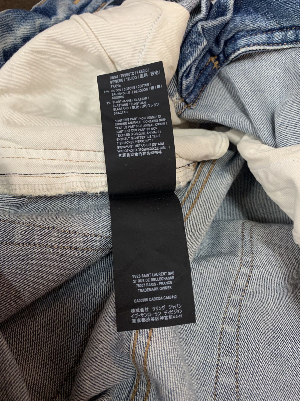 Saint Laurent Paris 2019 Saint Laurent Paris D10 Distressed Light Wash Denim Size US 32 / EU 48 - 12 Thumbnail