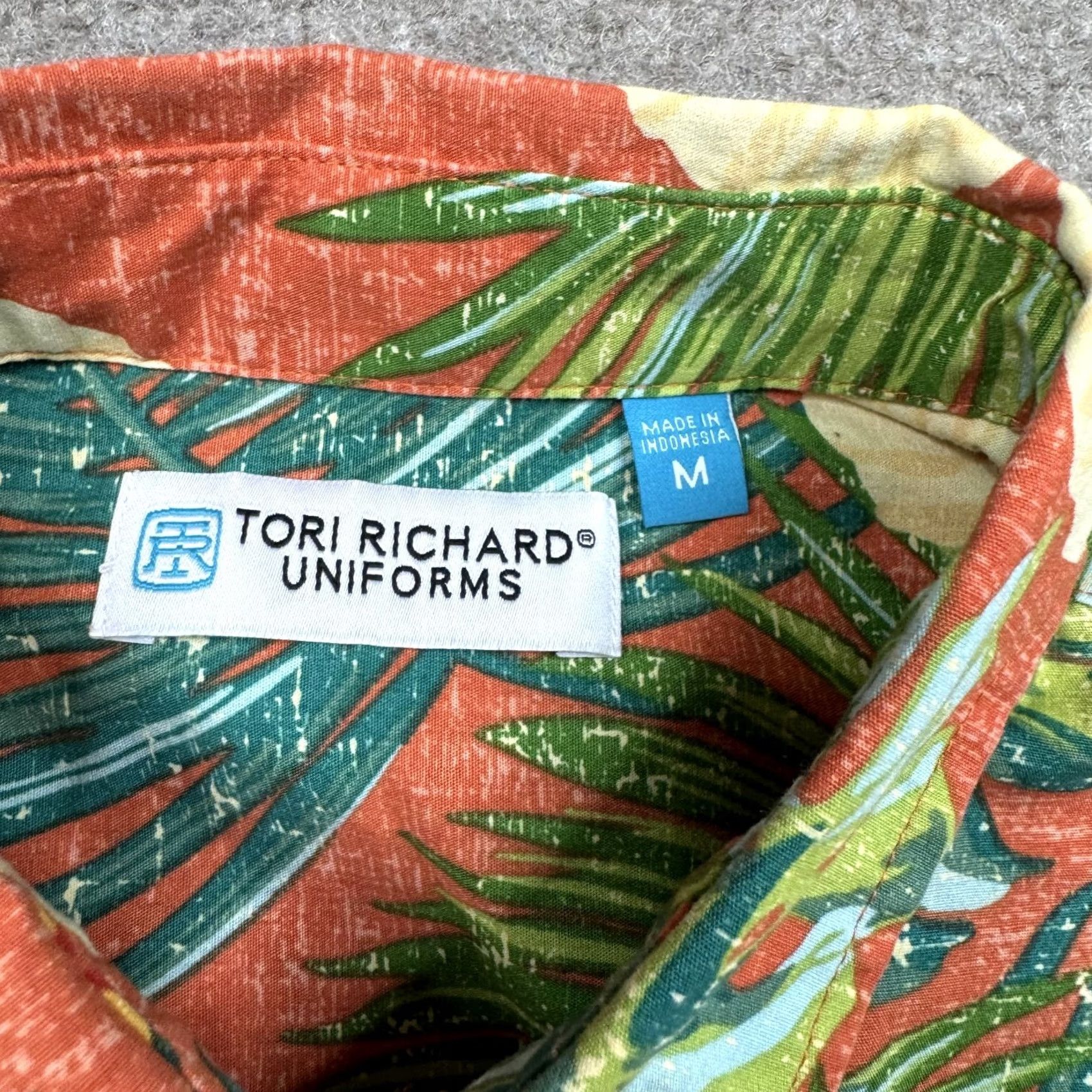 Tori Richard Tori Richard Polo Shirt Men's M Orange Floral Short Sleeve Shirt Size US M / EU 48-50 / 2 - 4 Thumbnail