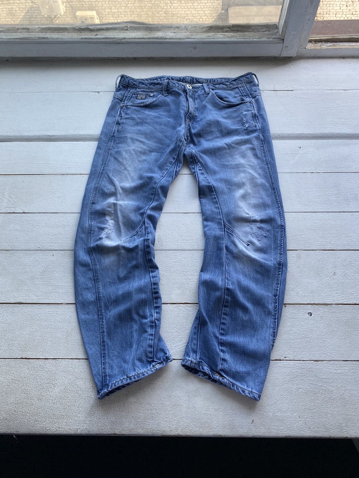 G-Star 🔥G Star Opium Punk Distressed 3d kate tapered Wmn Jeans Size 32" / US 10 / IT 46 - 1 Thumbnail