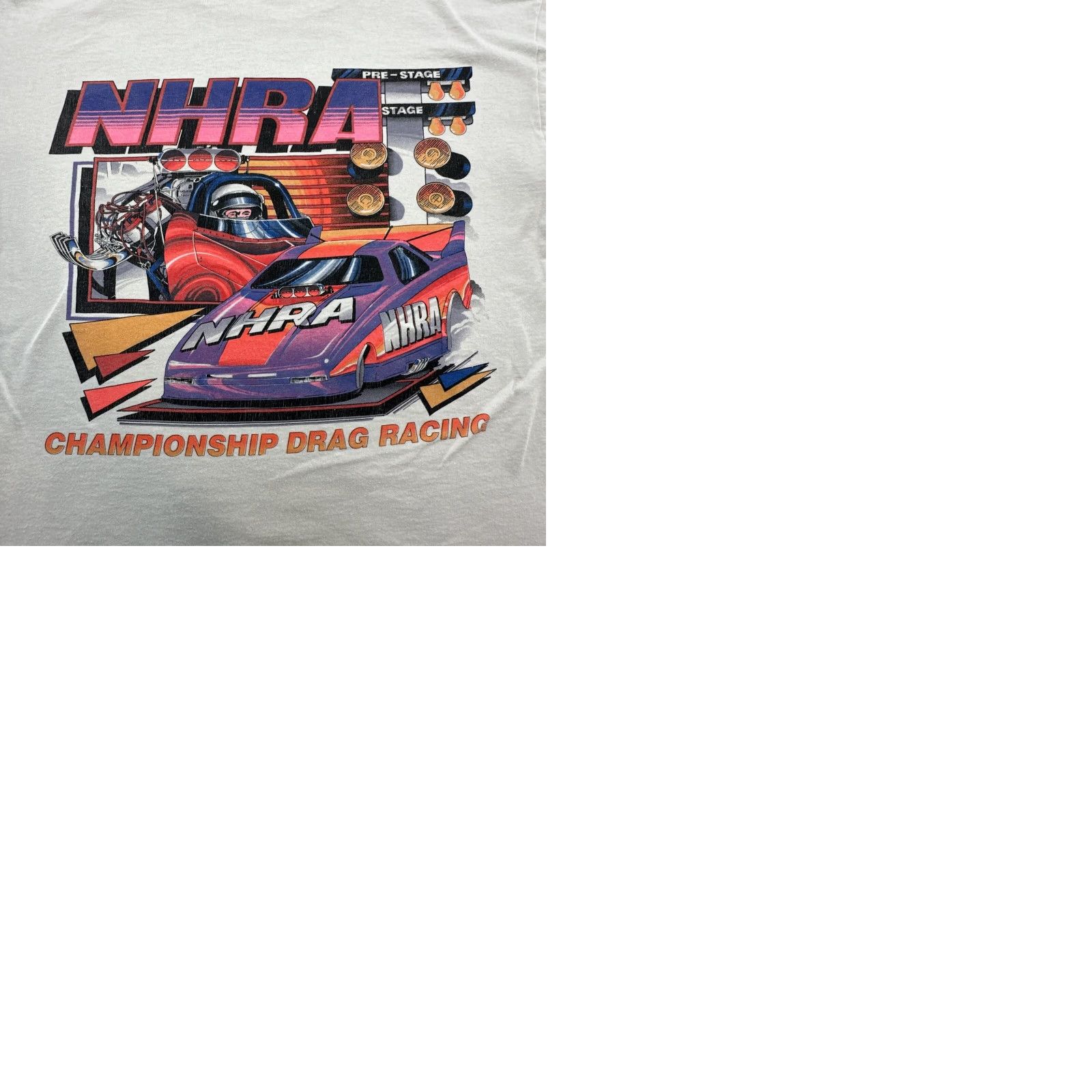 Vintage VINTAGE NHRA Winston T Shirt Mens White 1990s Adult L Nike? Size US L / EU 52-54 / 3 - 9 Thumbnail