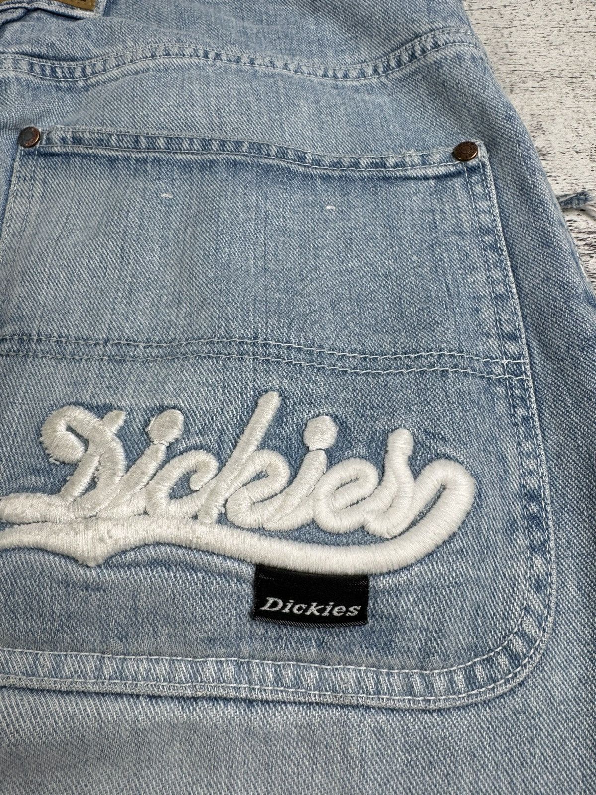 Dickies DICKIES BIG DADDY VINTAGE DENIM RAP HIP HOP BAGGY SKATE DISTRESSED JEANS PANTS Size US 32 / EU 48 - 9 Thumbnail