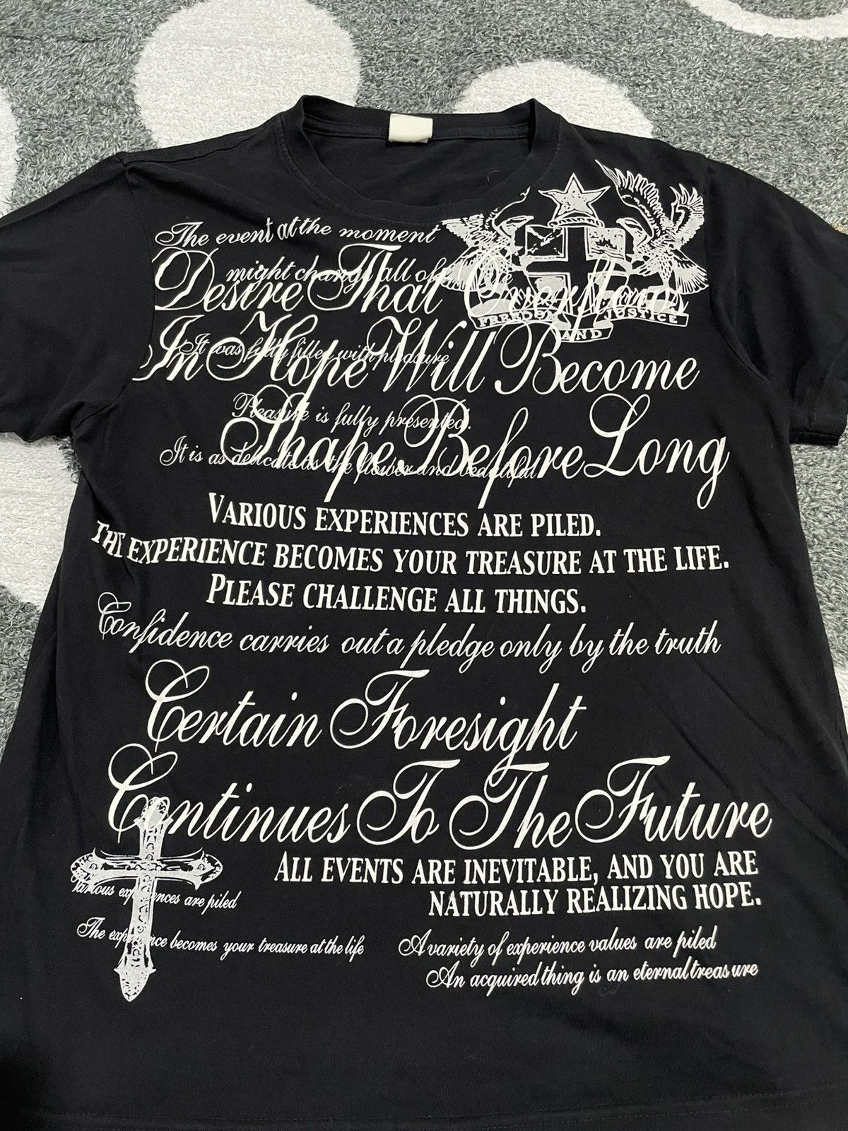 Japanese Brand BEAUMONT CARR POEM TEE Size US M / EU 48-50 / 2 - 2 Thumbnail