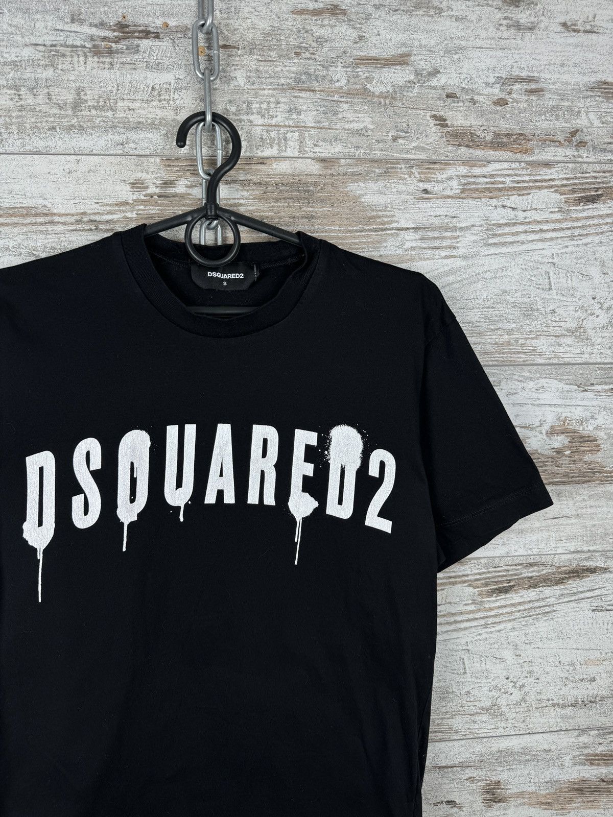 Dsquared2 Mens Dsquared2 T-shirt luxury tee overprint big logo black Size US S / EU 44-46 / 1 - 3 Thumbnail