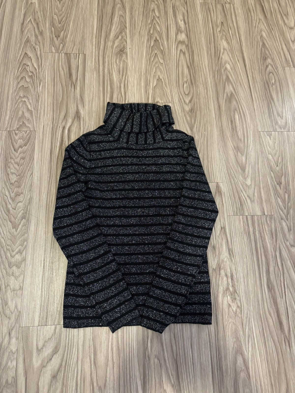 Saint Laurent Paris Saint Laurent Paris Striped Lurex Rollneck Sweater Size US M / EU 48-50 / 2 - 2 Thumbnail