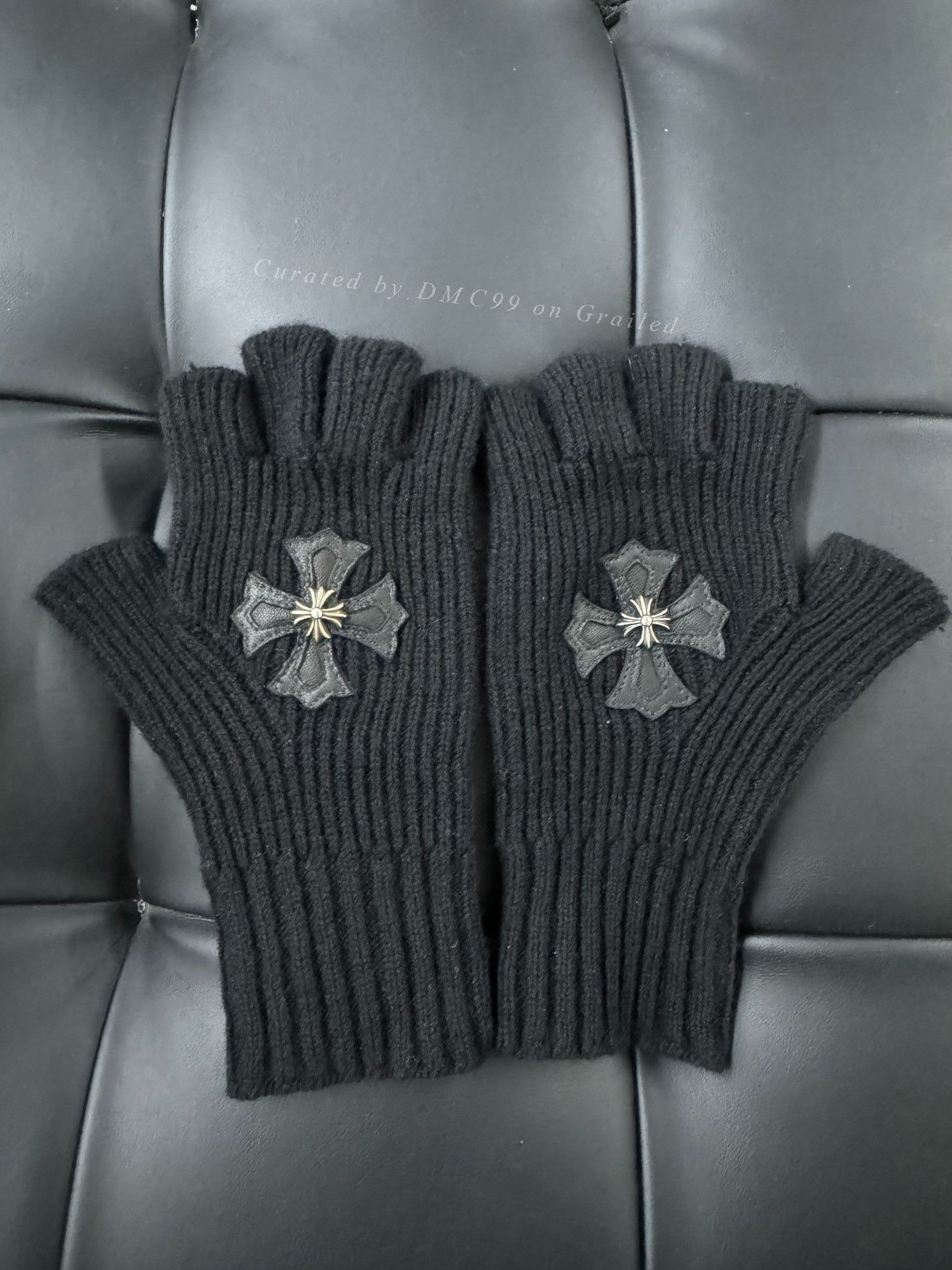 Chrome Hearts Chrome Hearts Half-Finger Cross Gloves Size ONE SIZE - 1 Thumbnail