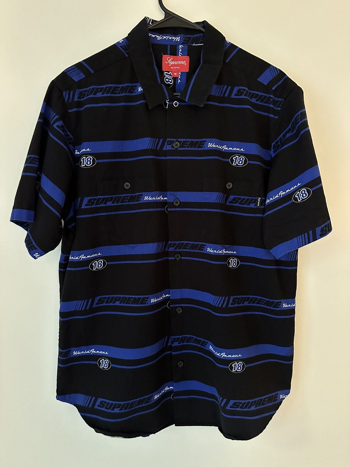 Supreme Supreme Striped Racing Work Shirt Tee Size US M / EU 48-50 / 2 - 1 Thumbnail