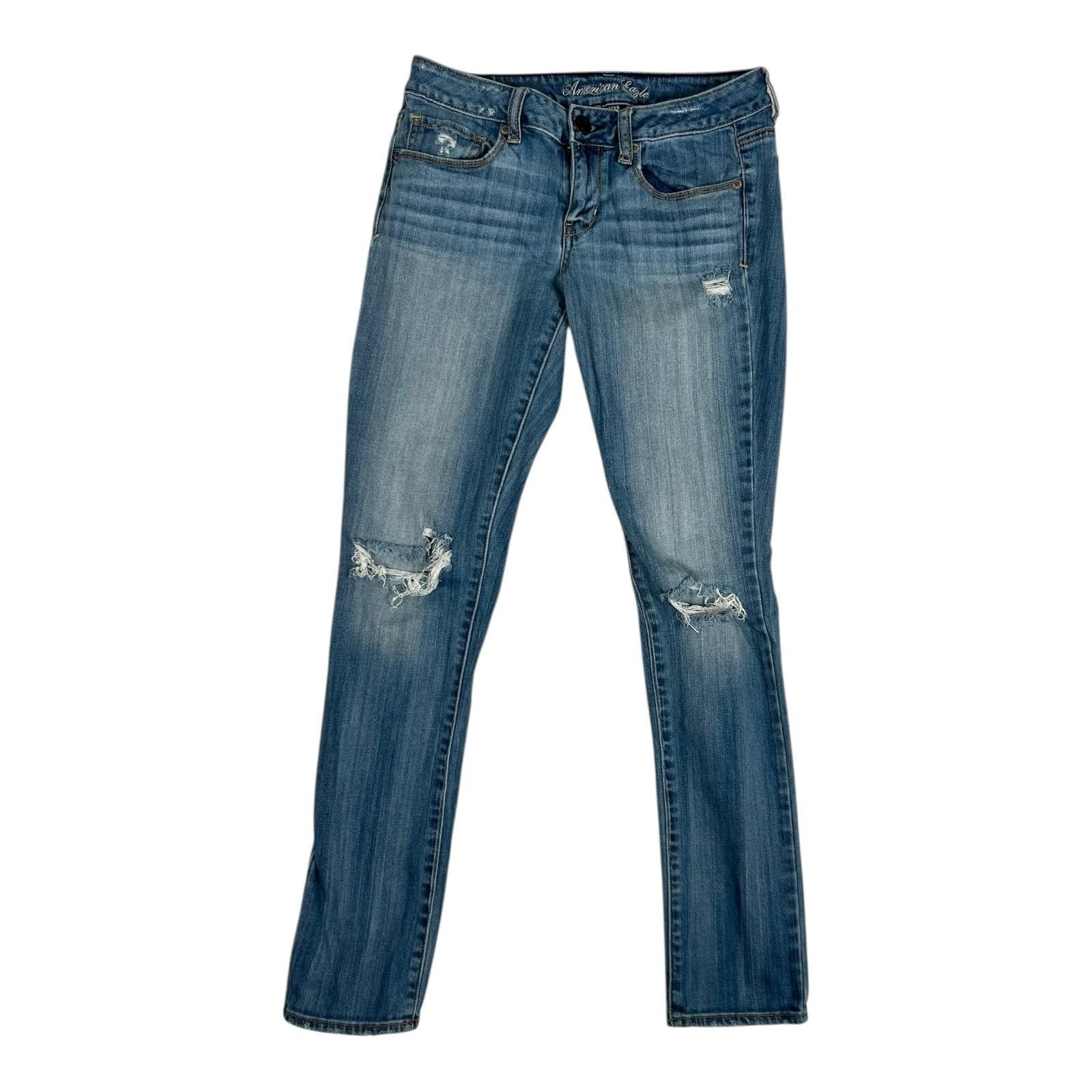 American Eagle Outfitters American Eagle Jeans Women's 6 Medium Wash Low Rise Skinny D Size 28" / US 6 / IT 42 - 1 Thumbnail