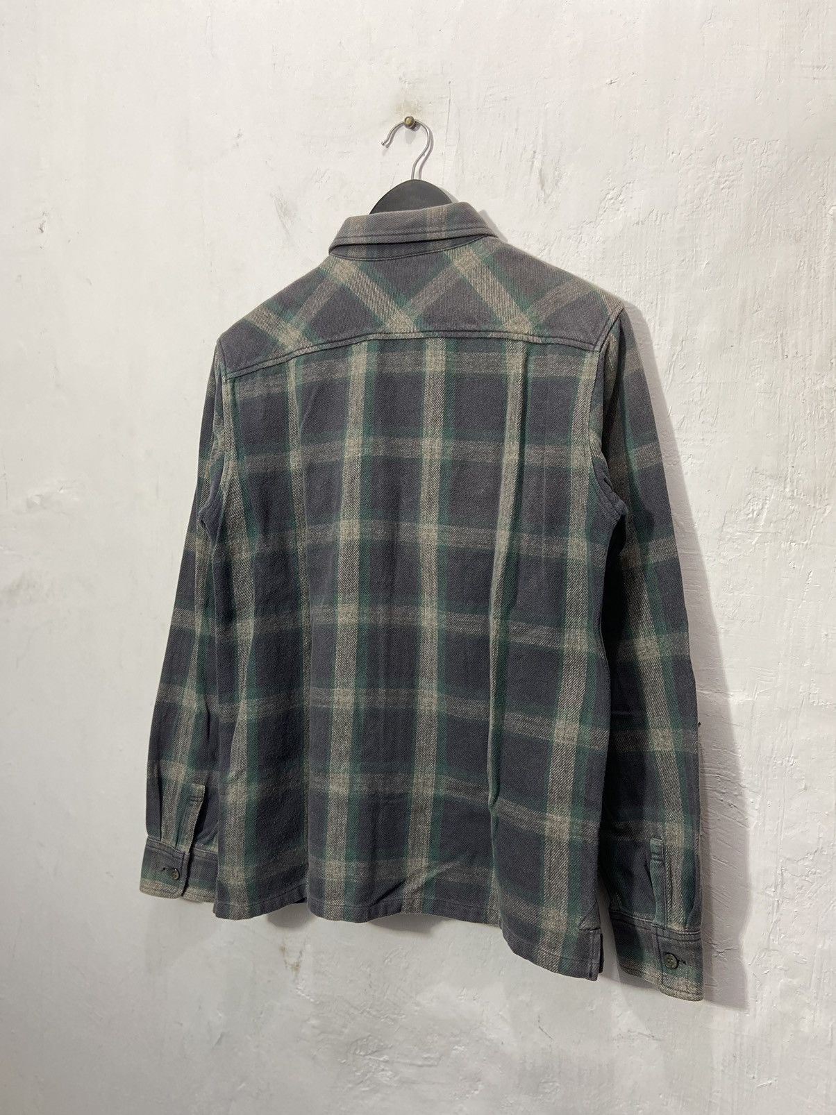 Japanese Brand Montage Plaid Flannel Shirt Washed Navy Size US M / EU 48-50 / 2 - 7 Thumbnail