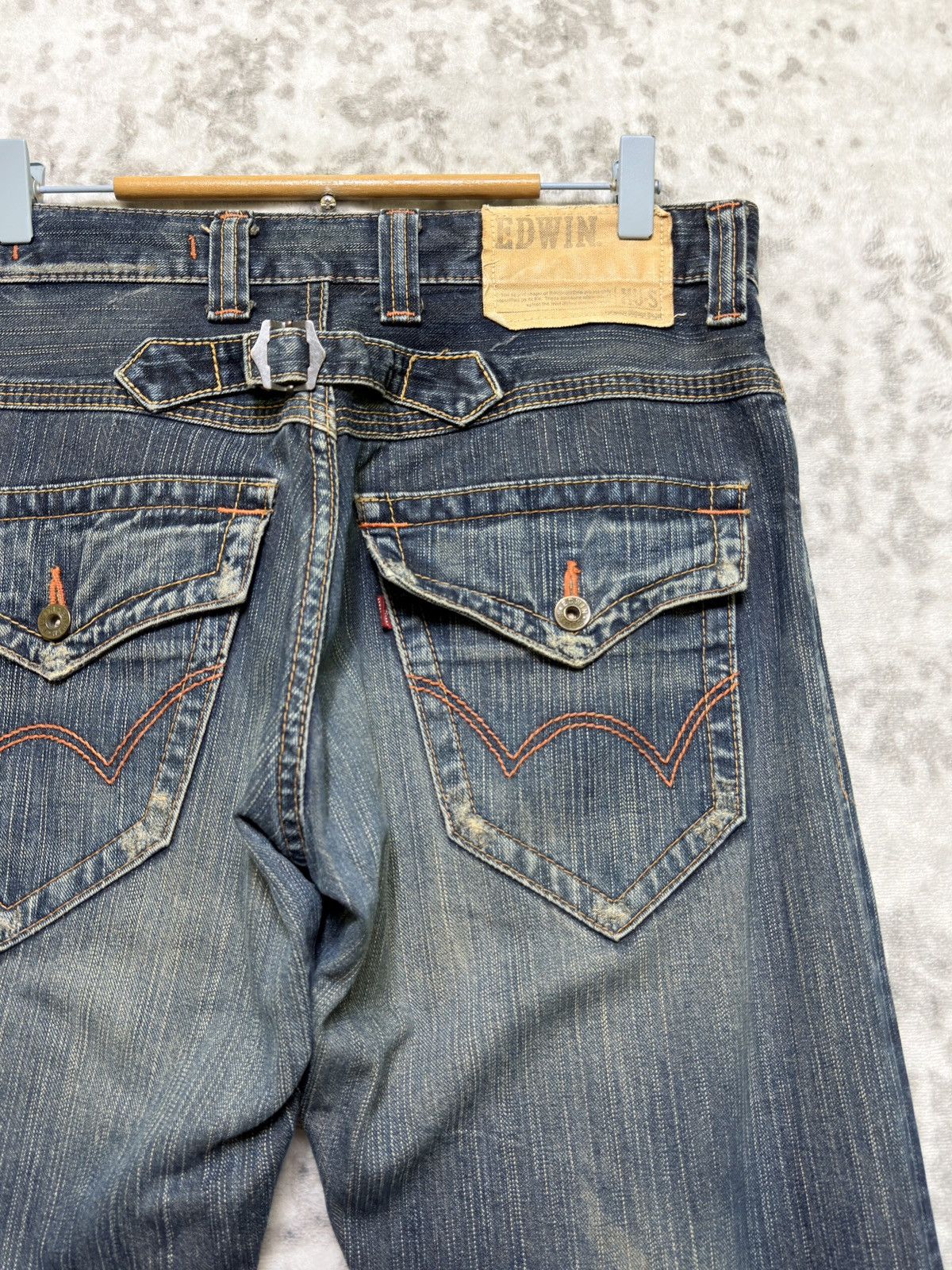 Vintage Edwin 503 XVS Flare Jeans Y2K Archive Mud Wash Denim
