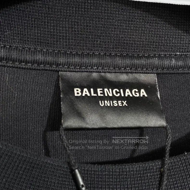 Balenciaga Balenciaga Distressed Black Short Sleeve T-Shirt with Crac Size US XXS / EU 40 - 6 Thumbnail