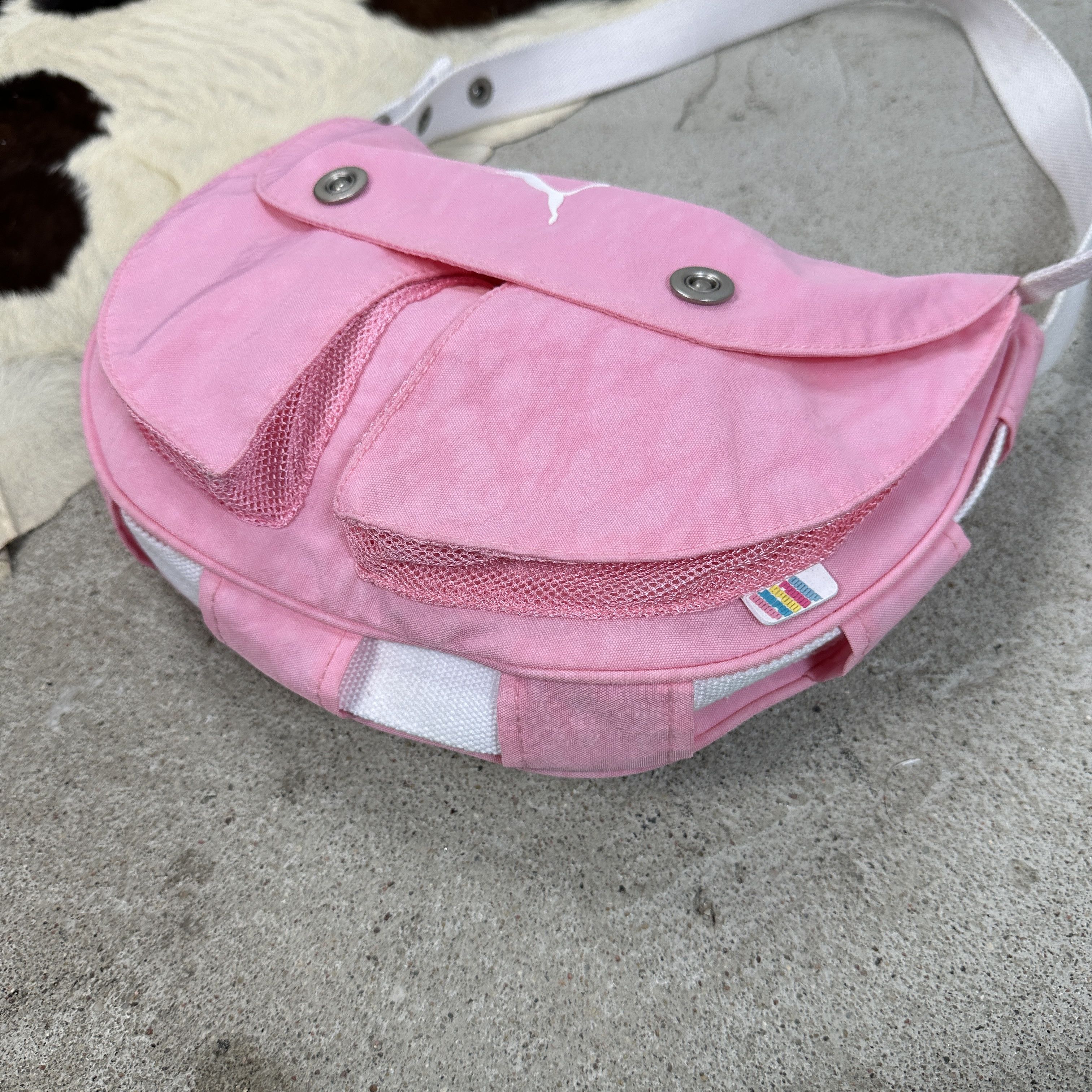 Puma × Vintage Vintage Sporty Casual Hobo Puma Baby Pink Bag 00s Size ONE SIZE - 4 Thumbnail