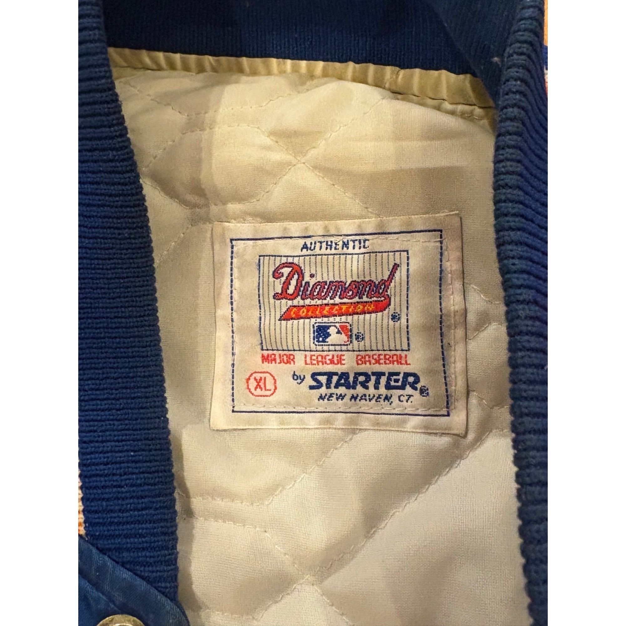 Starter Vintage 1980's Starter New York Mets MLB Satin Bomber Jacket Size US XL / EU 56 / 4 - 7 Thumbnail