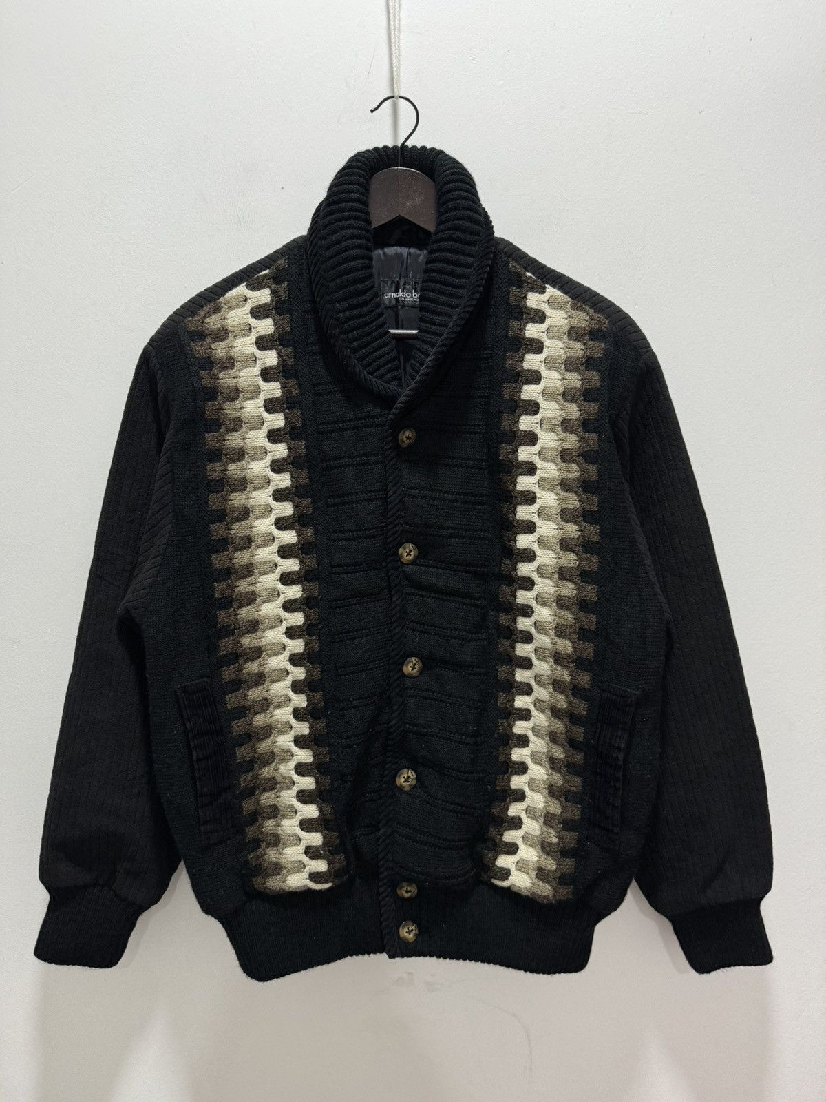 Vintage DESIGNER ITALIAN ARNALDO BASSINI KNIT BUTTON UP JACKET Size US M / EU 48-50 / 2 - 2 Thumbnail