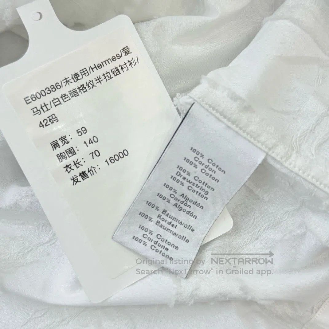 Hermes Hermes White Subtle Check Half. Size US XS / EU 42 / 0 - 6 Thumbnail