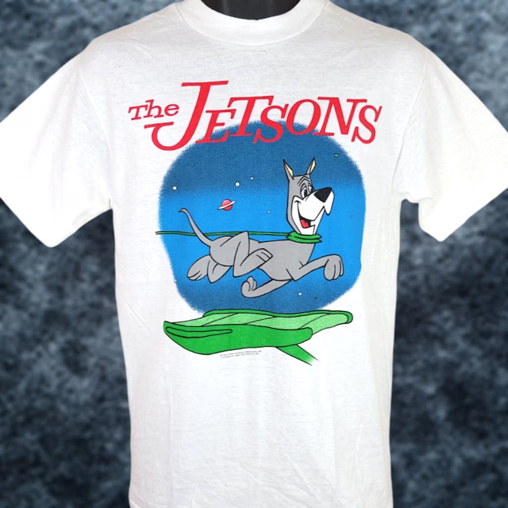 Hanes VINTAGE The Jetsons T Shirt 90s Astro George Hanna Barbera Made In USA Mens Medium White T-Shirt Size US M / EU 48-50 / 2 - 1 Thumbnail