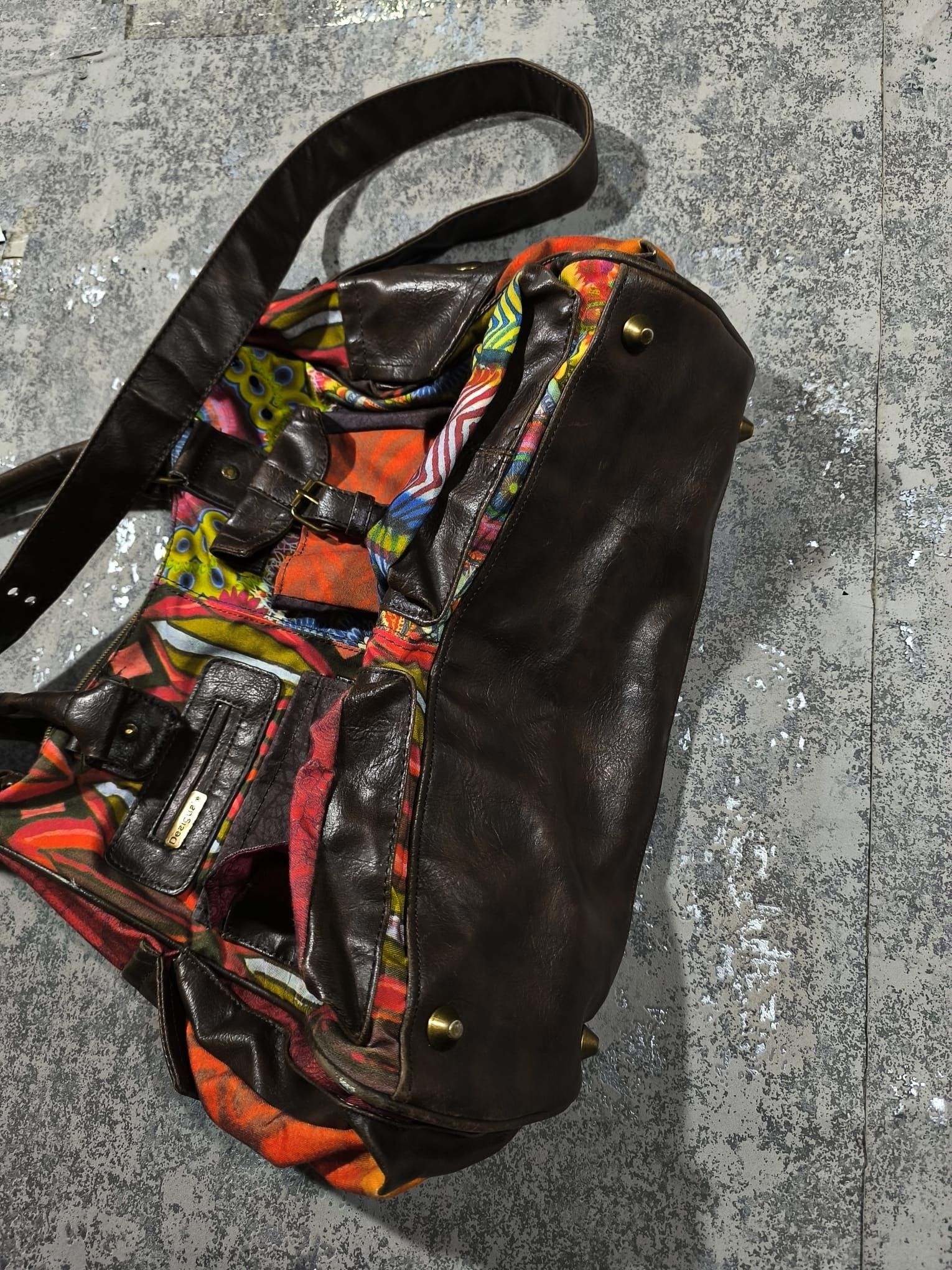 Desigual vtg desigual slouchy city bag floral patchwork y2k Size ONE SIZE - 4 Thumbnail