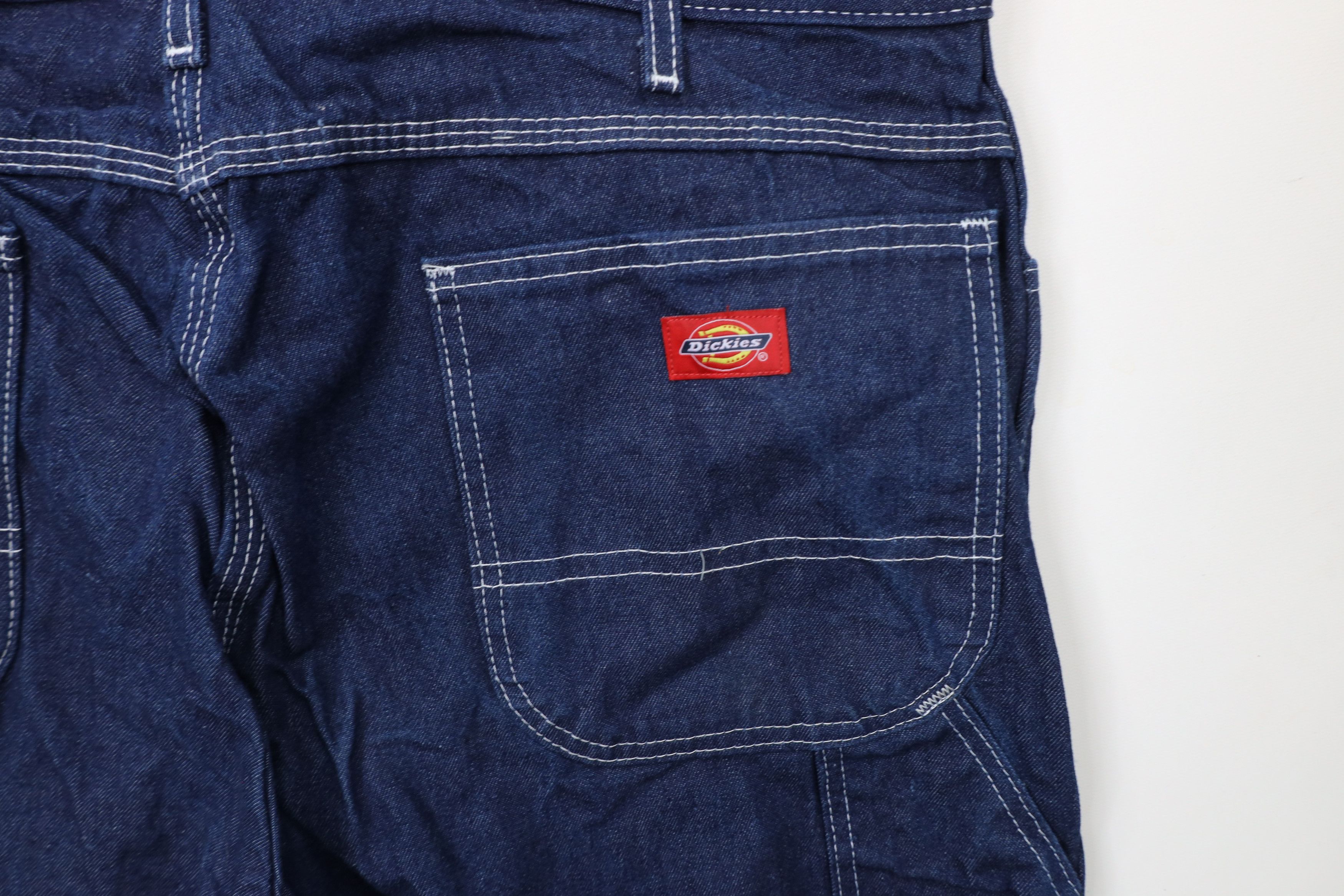Dickies × Vintage Vintage Y2K Dickies Wide Leg Dungaree Denim Jeans Blue Size US 38 / EU 54 - 14 Thumbnail