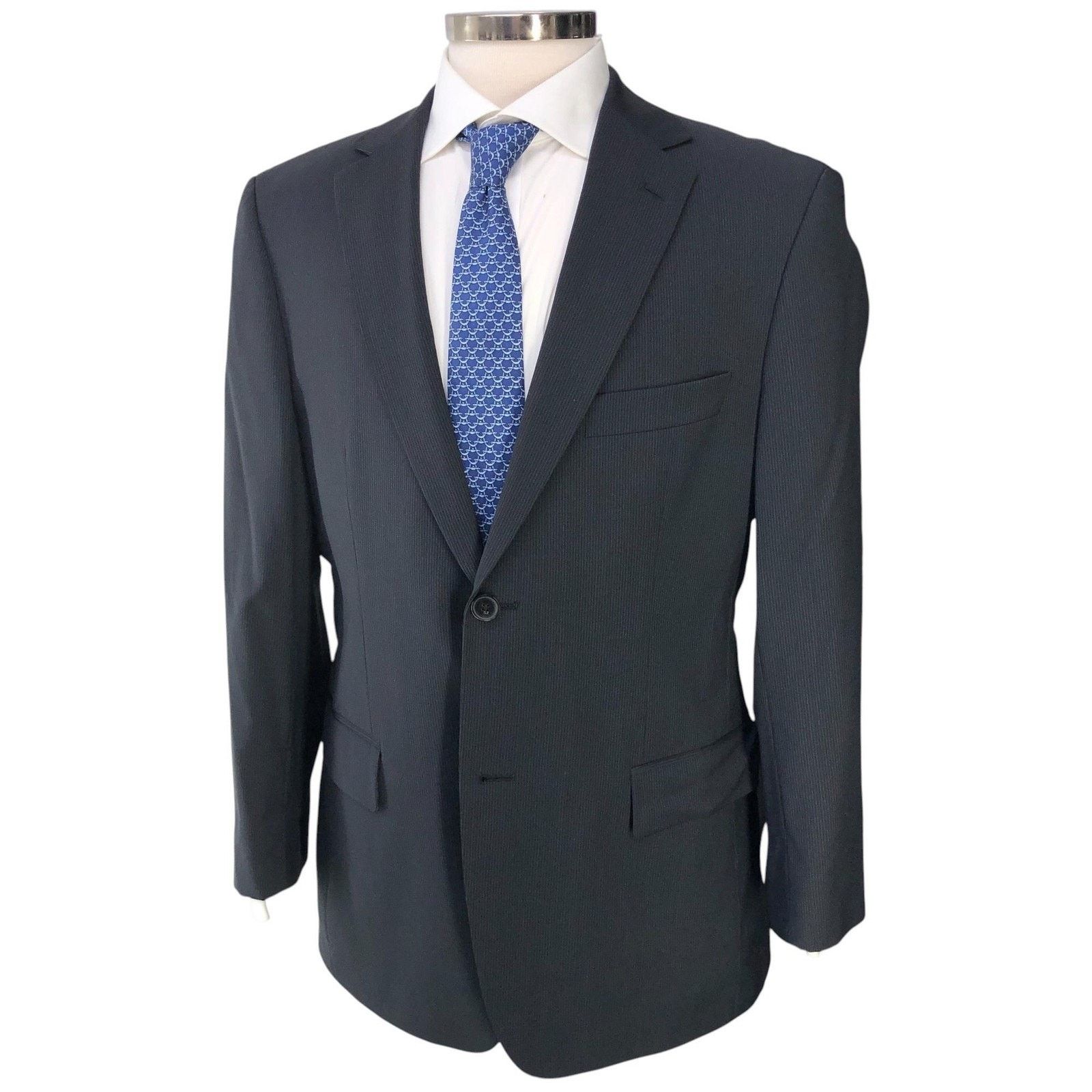 Hugo Boss Hugo Boss Sport Coat 38S Black Pinstripe Pasolini1/Movie1 Size 38S - 1 Thumbnail