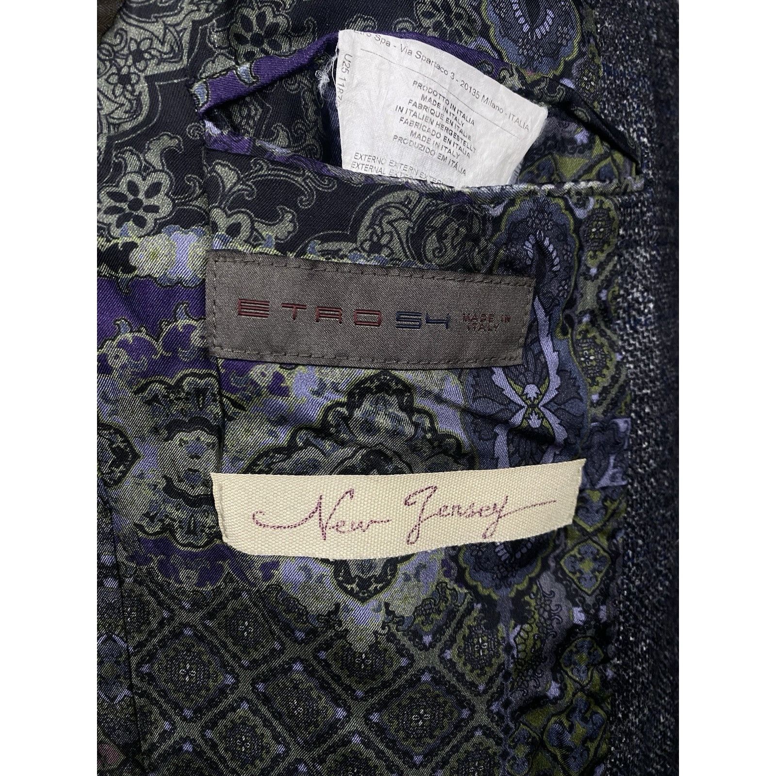 Etro Etro New Jersey Men's Gray Alpaca Wool Checked Blazer Jacket Size 44R - 14 Thumbnail
