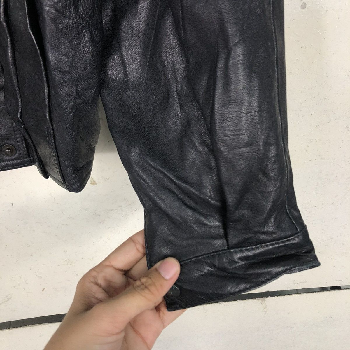 Vera Pelle 🔥VINTAGE CROPPED BIKER LEATHER JACKET AMICA VERA PELLE Size US M / EU 48-50 / 2 - 17 Thumbnail