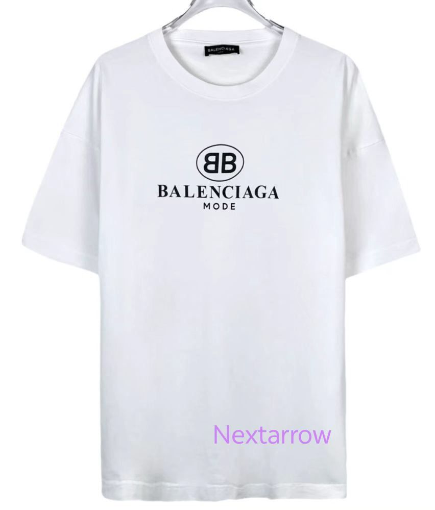 Balenciaga Balenciaga logo lock print round neck white cotton short s Size US L / EU 52-54 / 3 - 1 Thumbnail