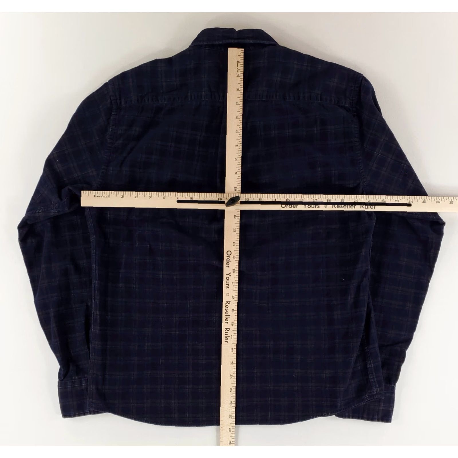 Peter Millar Peter Millar Pinwale Corduroy Shirt Blue Plaid Long Sleeve Mens L Size US L / EU 52-54 / 3 - 6 Thumbnail